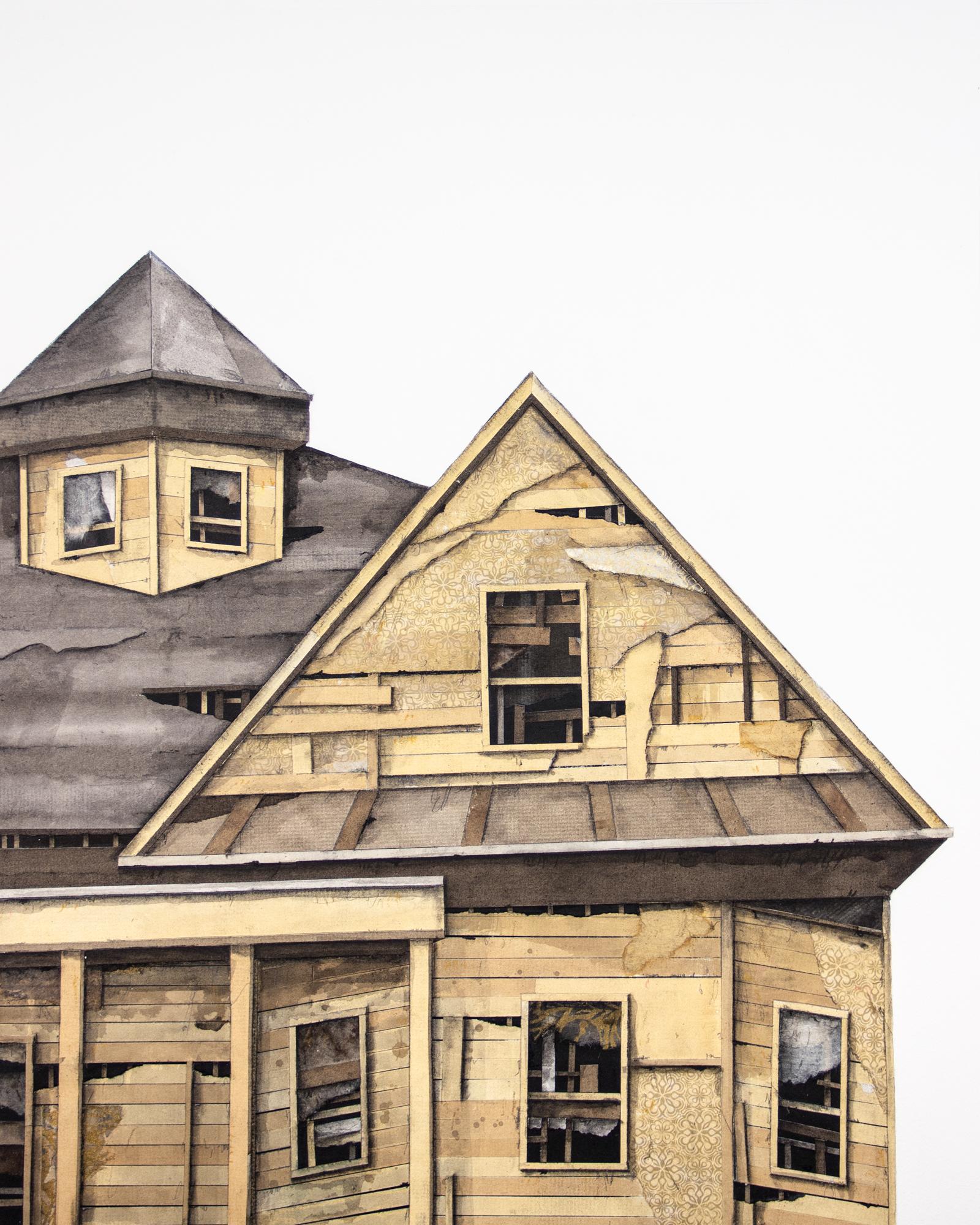 "Serie de Estudios de Casas VIII", Collage de Papel y Dibujo por Capas, Arquitectura