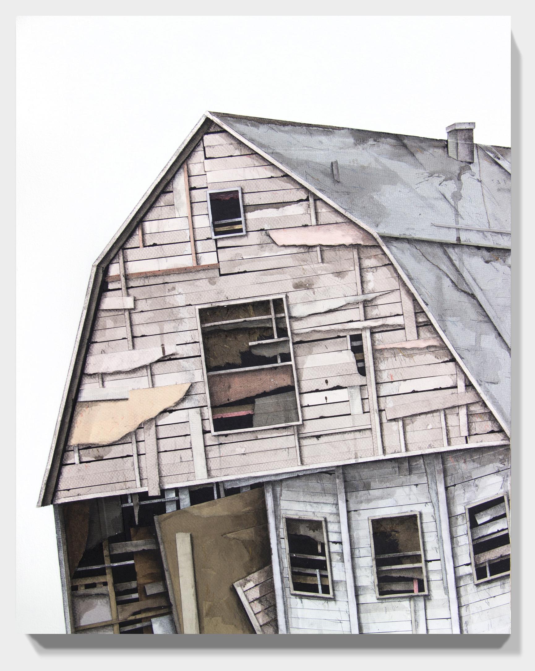 „“House Studies Series II“, geschichtetes Papier und Zeichnungscollage, Architektur im Angebot 1