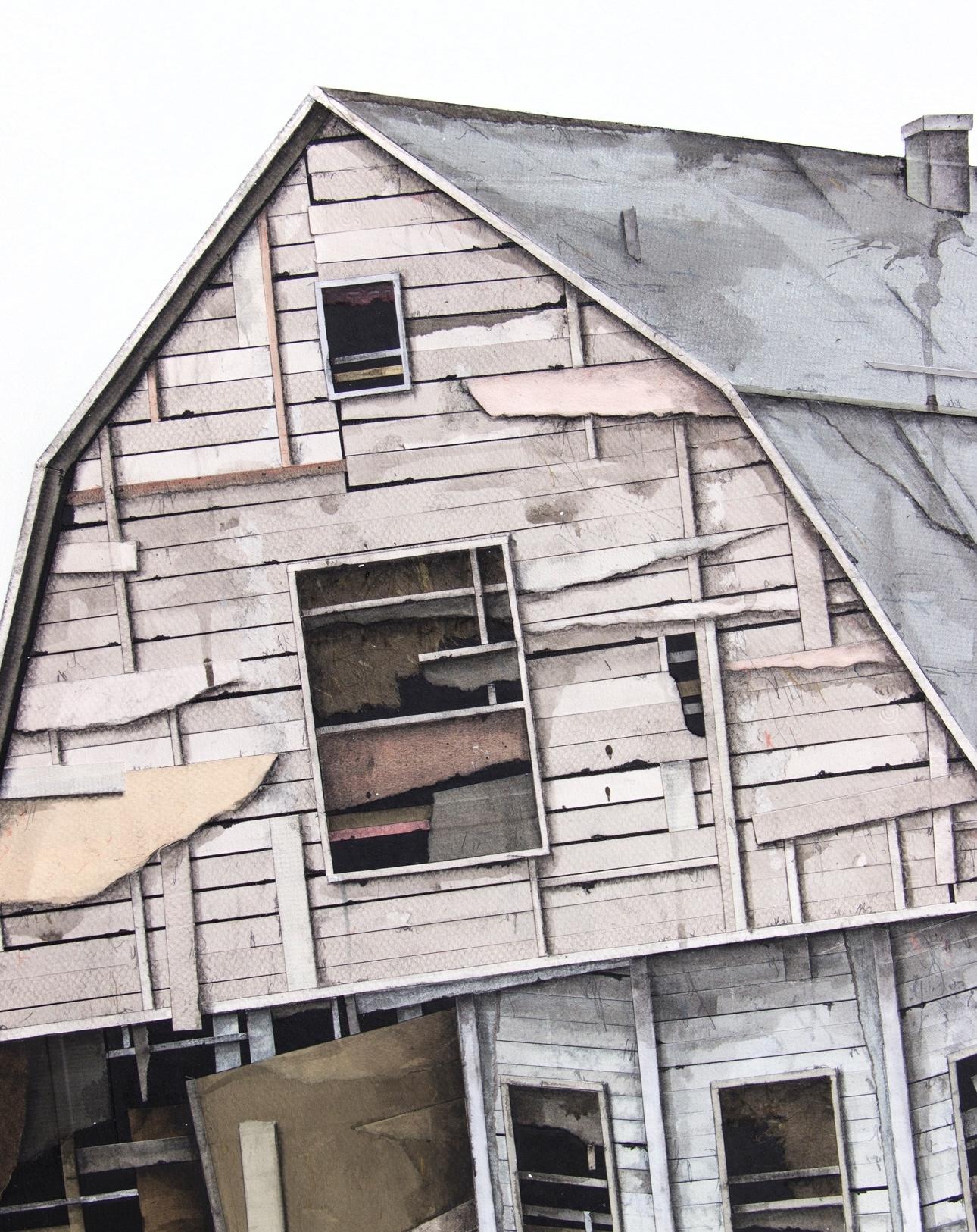 „“House Studies Series II“, geschichtetes Papier und Zeichnungscollage, Architektur im Angebot 2