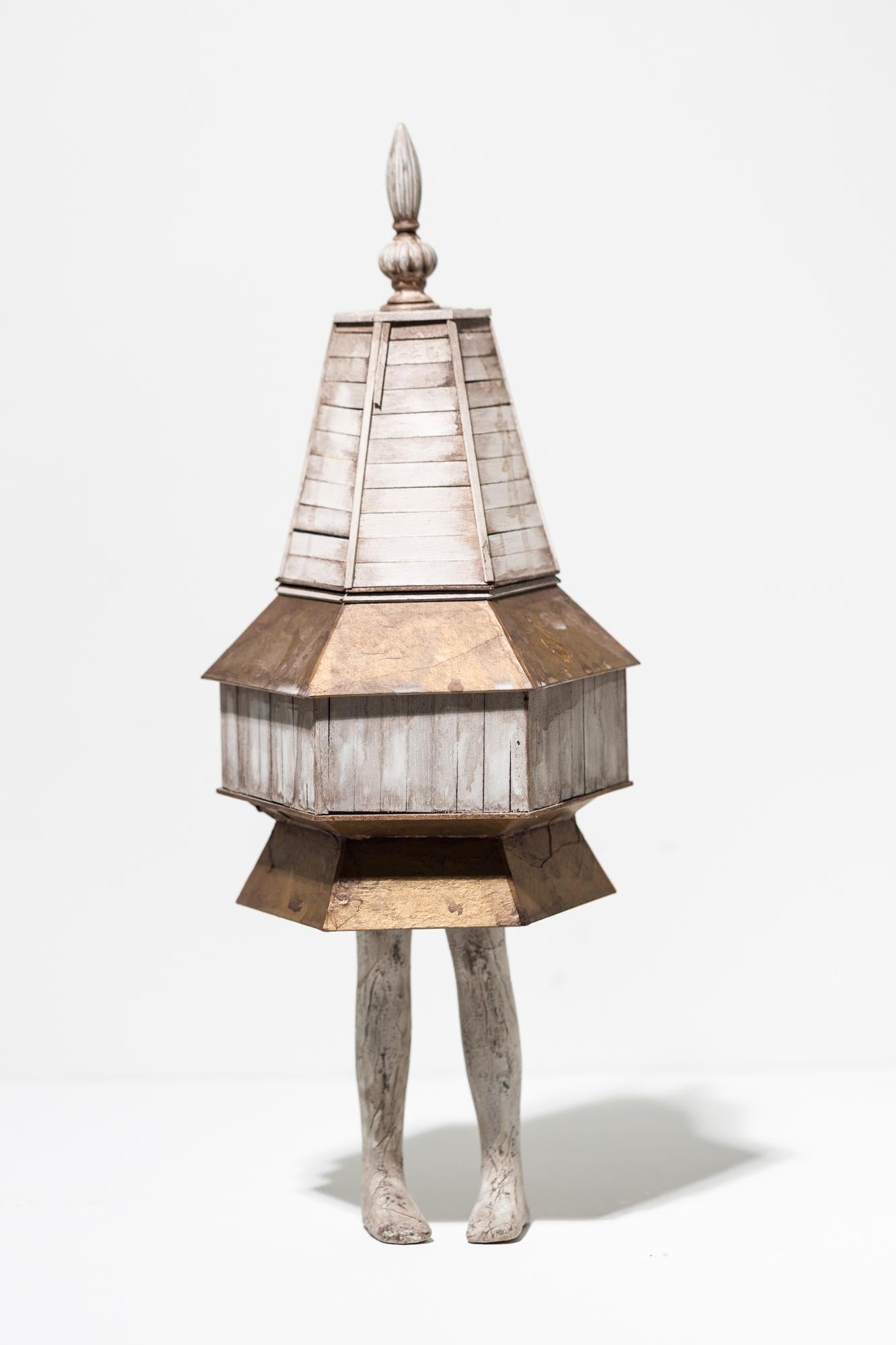 "Neighborling Maquette 25" Mixed Media Architectural Sculpture by Seth Clark
