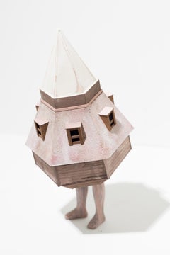 "Maquette Neighborling 29" Scultura Umanoide Sculpture House con Guglia