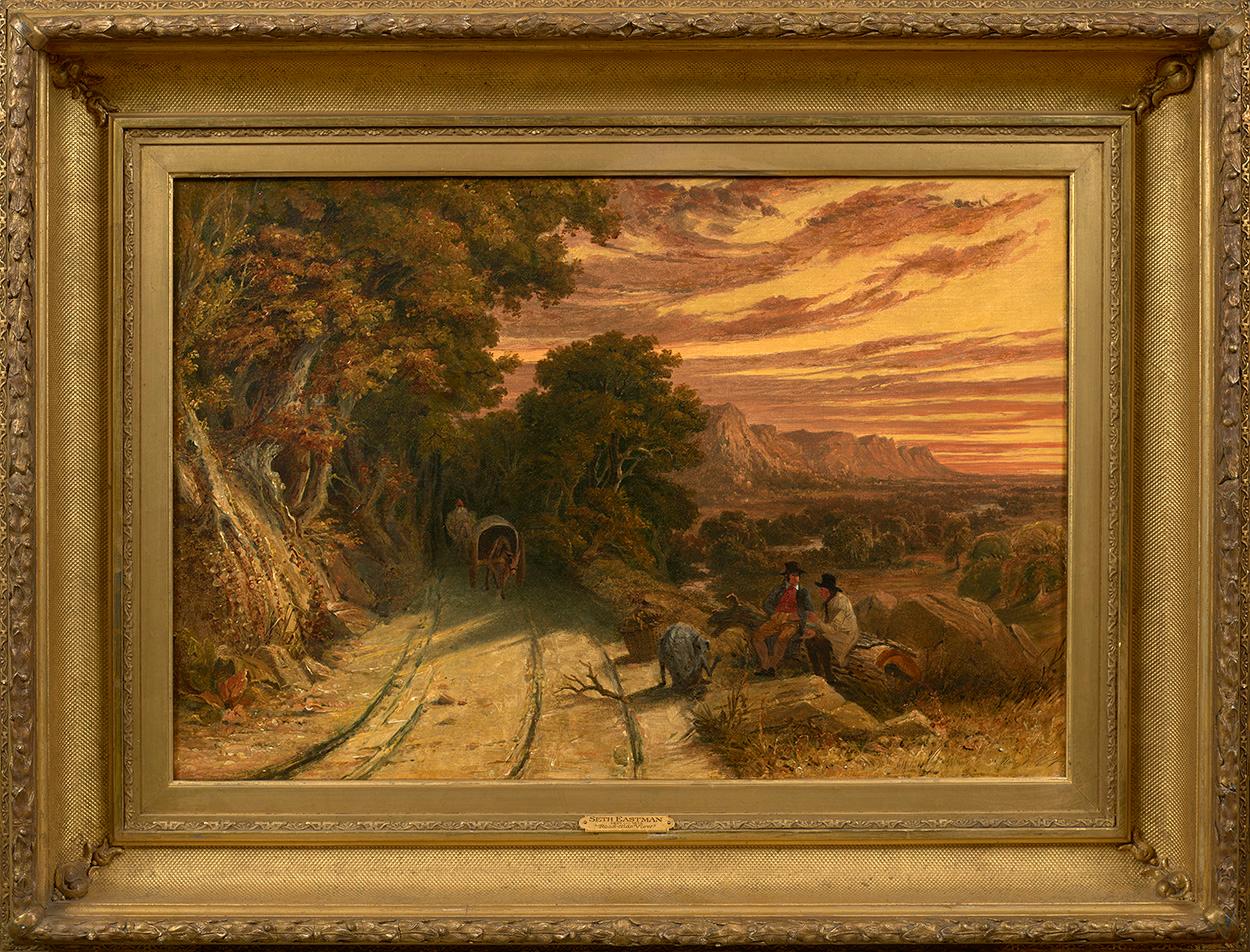 Vista dal lato della strada (vista in Wisconsin) - Painting di Seth Eastman