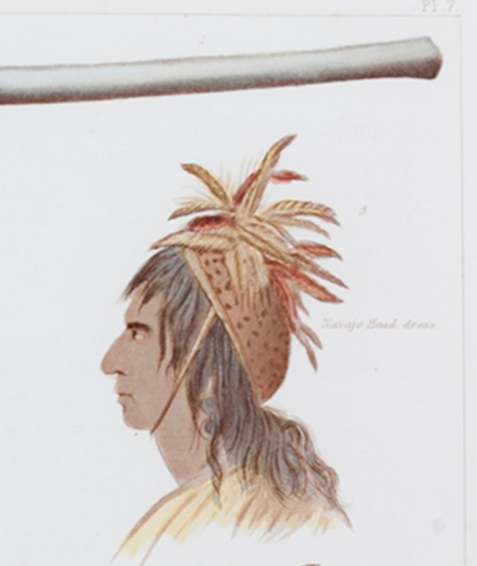 Gravur von Seth Eastman „Moqui Dancers, Moqui Pipe, Navajo Cradle & Kopfschmuck“ im Angebot 2