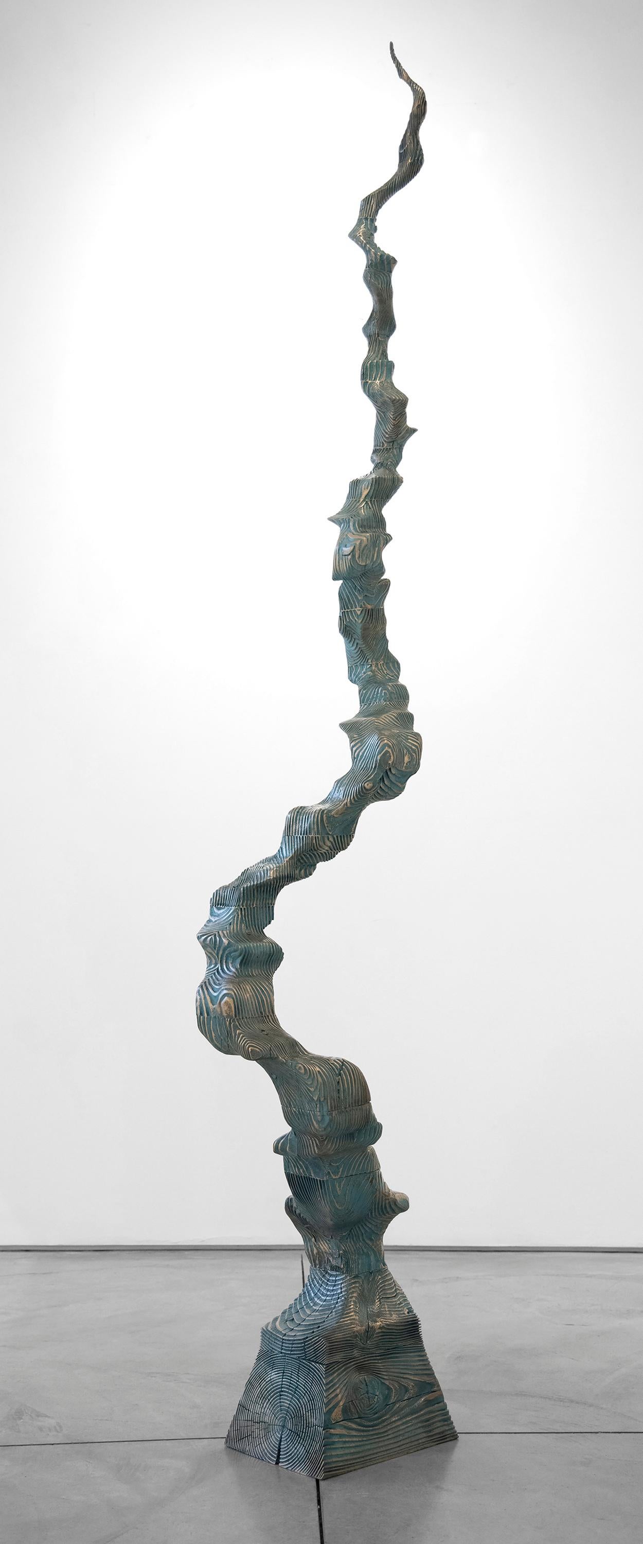 Seth Kaufman Abstract Sculpture – Spiral aus Granatapfel