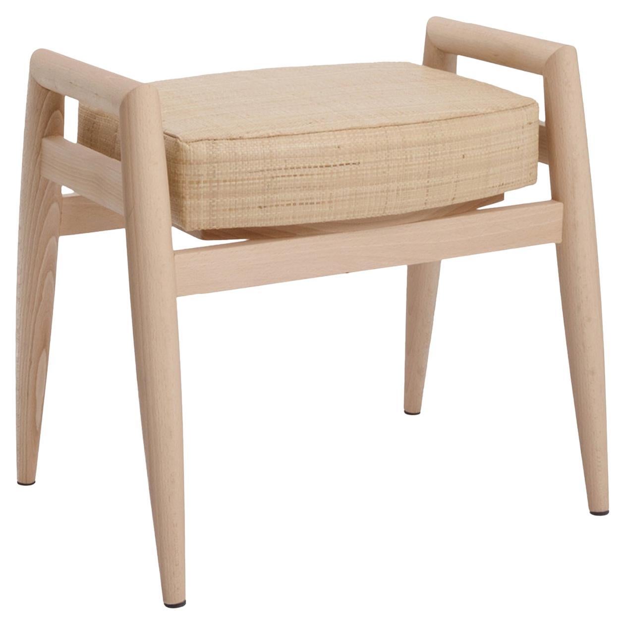 Seth Raffia Camel Stool from the Collezione Riviera