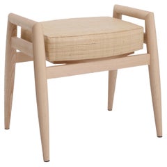 Seth Raffia Camel Stool from the Collezione Riviera