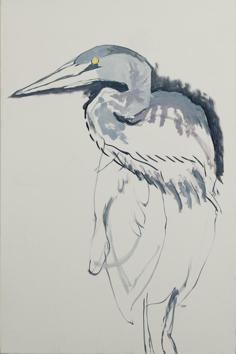 Seth Ruggles Hiler Animal Painting - Great Blue