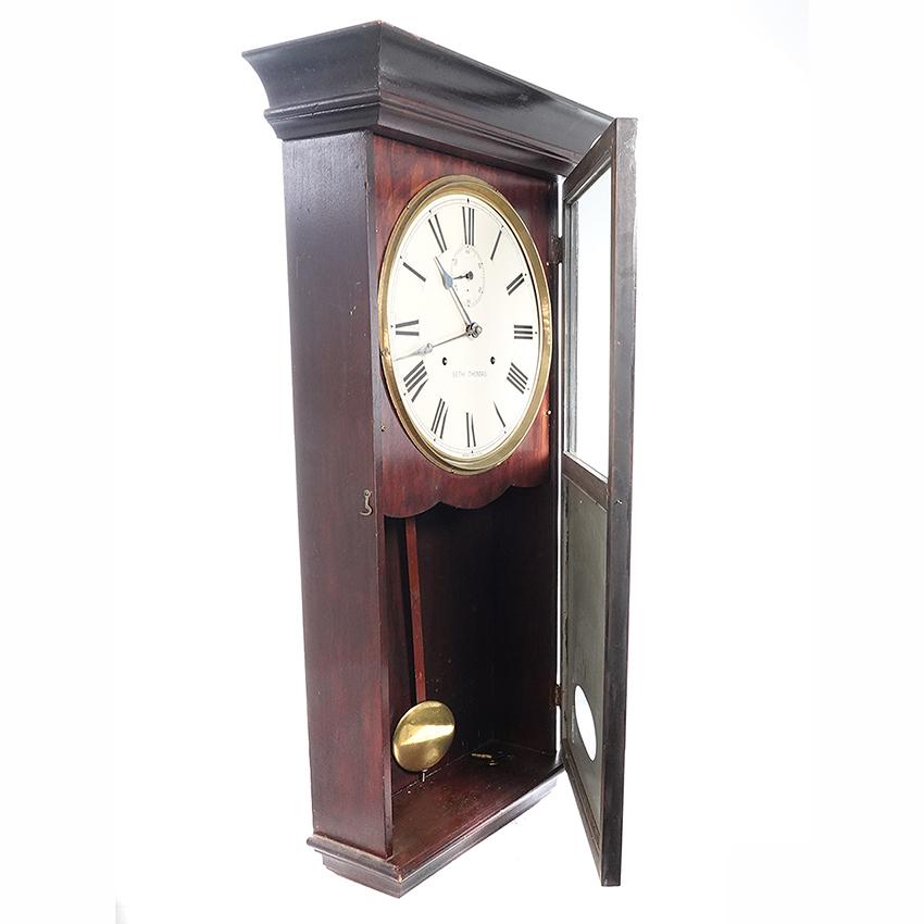 NOS Vintage Reverse Painted Gold & Black Regulator Glass for Wall Clock 