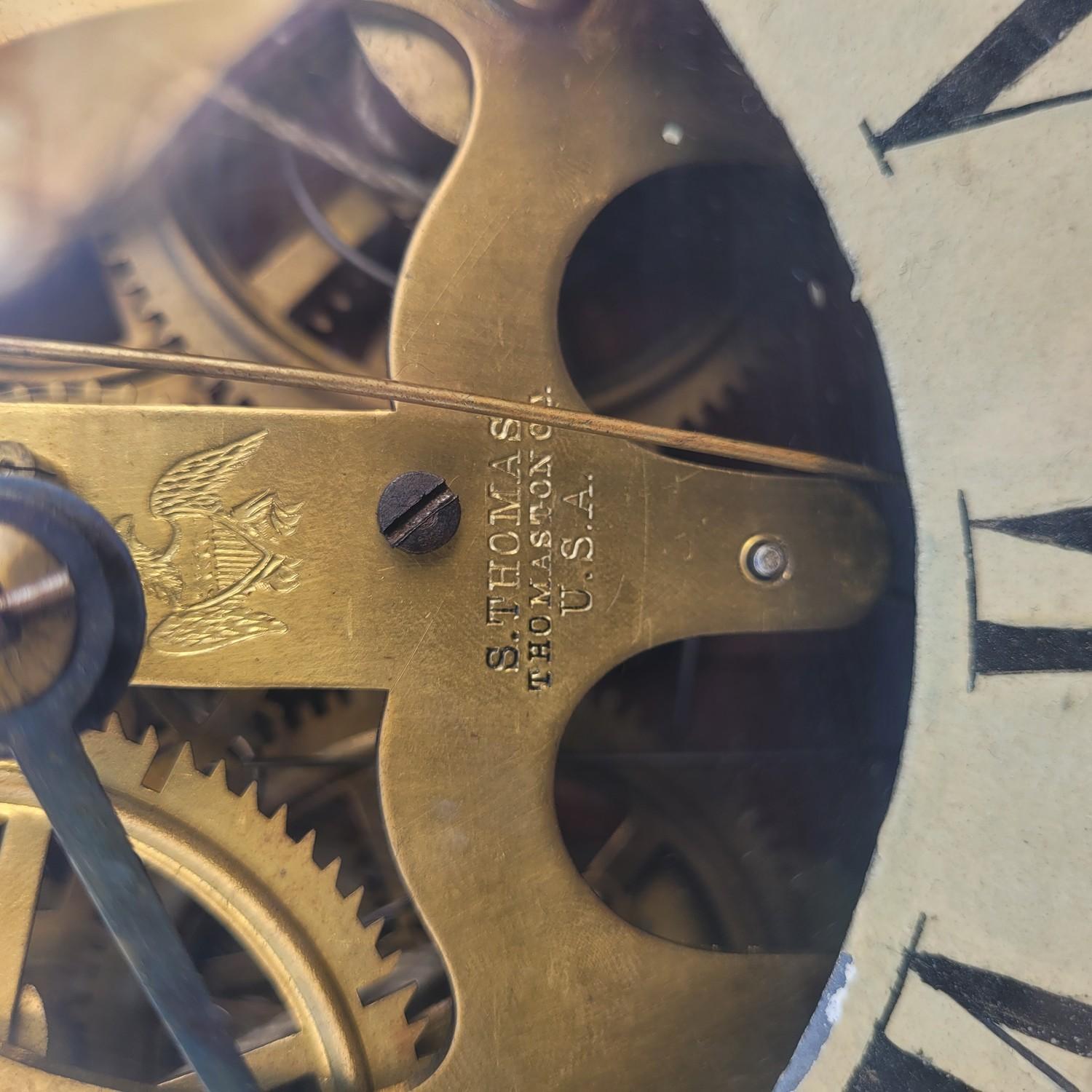 Anodized Seth Thomas, American Wall Clock, 19th Century For Sale