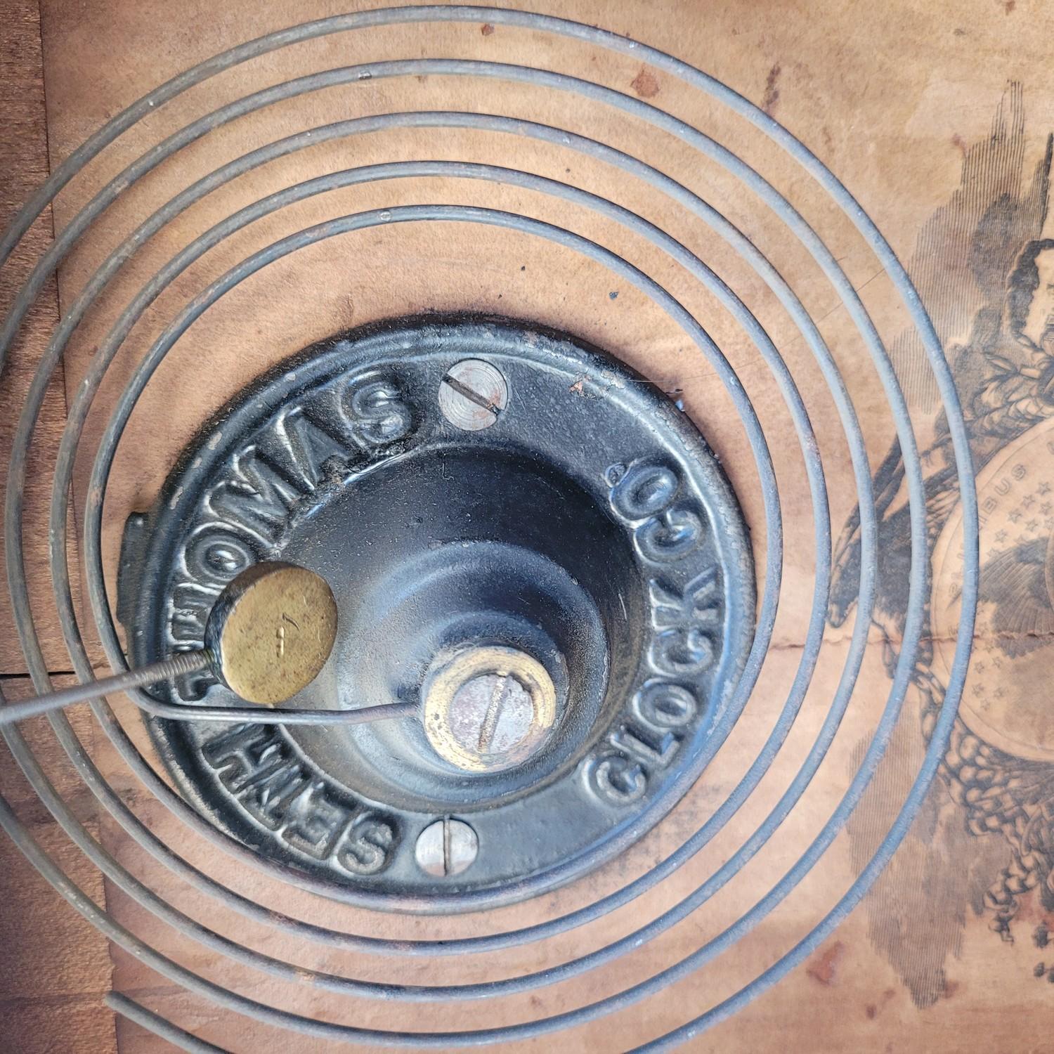 Seth Thomas, American Wall Clock, 19th Century In Good Condition For Sale In MARSEILLE, FR