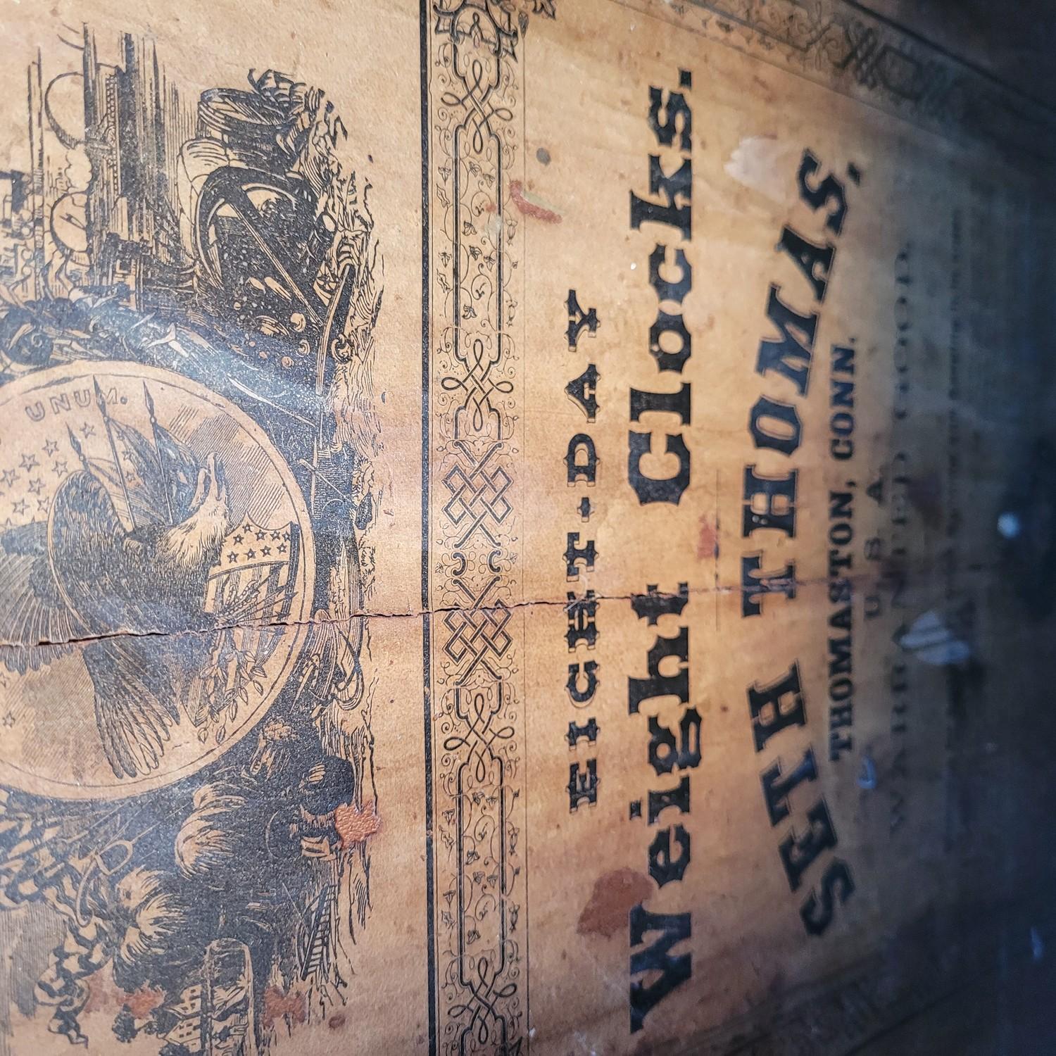 Seth Thomas, American Wall Clock, 19th Century For Sale 1