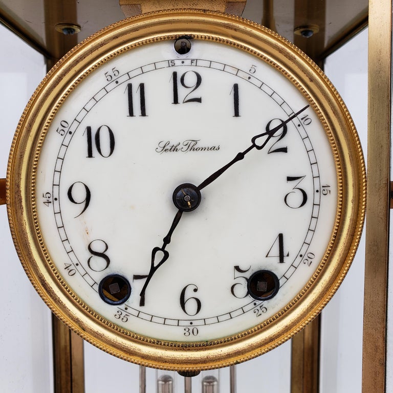 American Seth Thomas Antique Mantel Clock For Sale