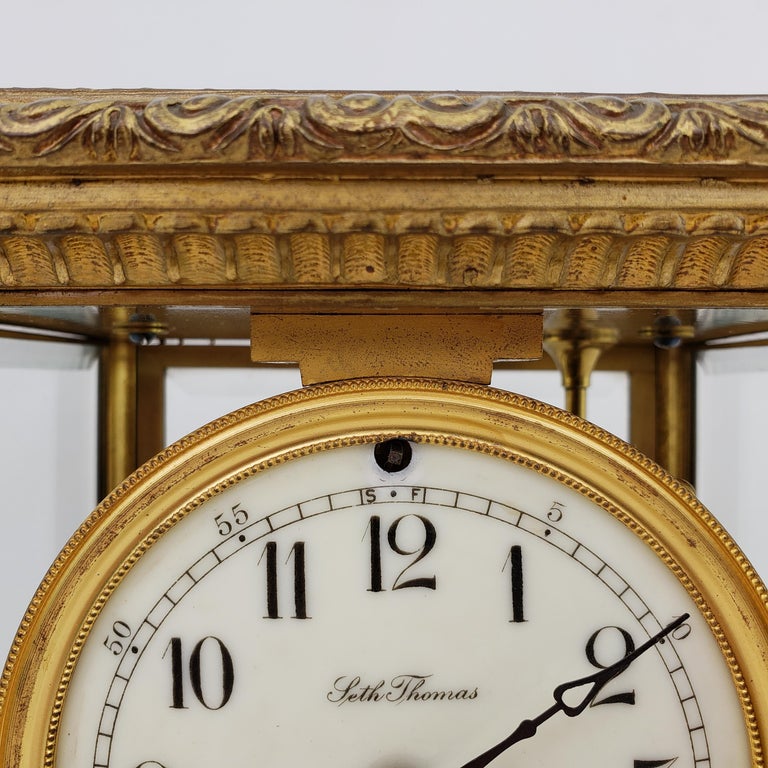 Enamel Seth Thomas Antique Mantel Clock For Sale