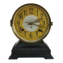 Seth Thomas “Grand Model” Copper & Brass Automatic 8-Day Alarm Clock c1920