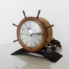 Seth Thomas Rudder Ship Wheel Electric Alarm Clock Vintage 1951