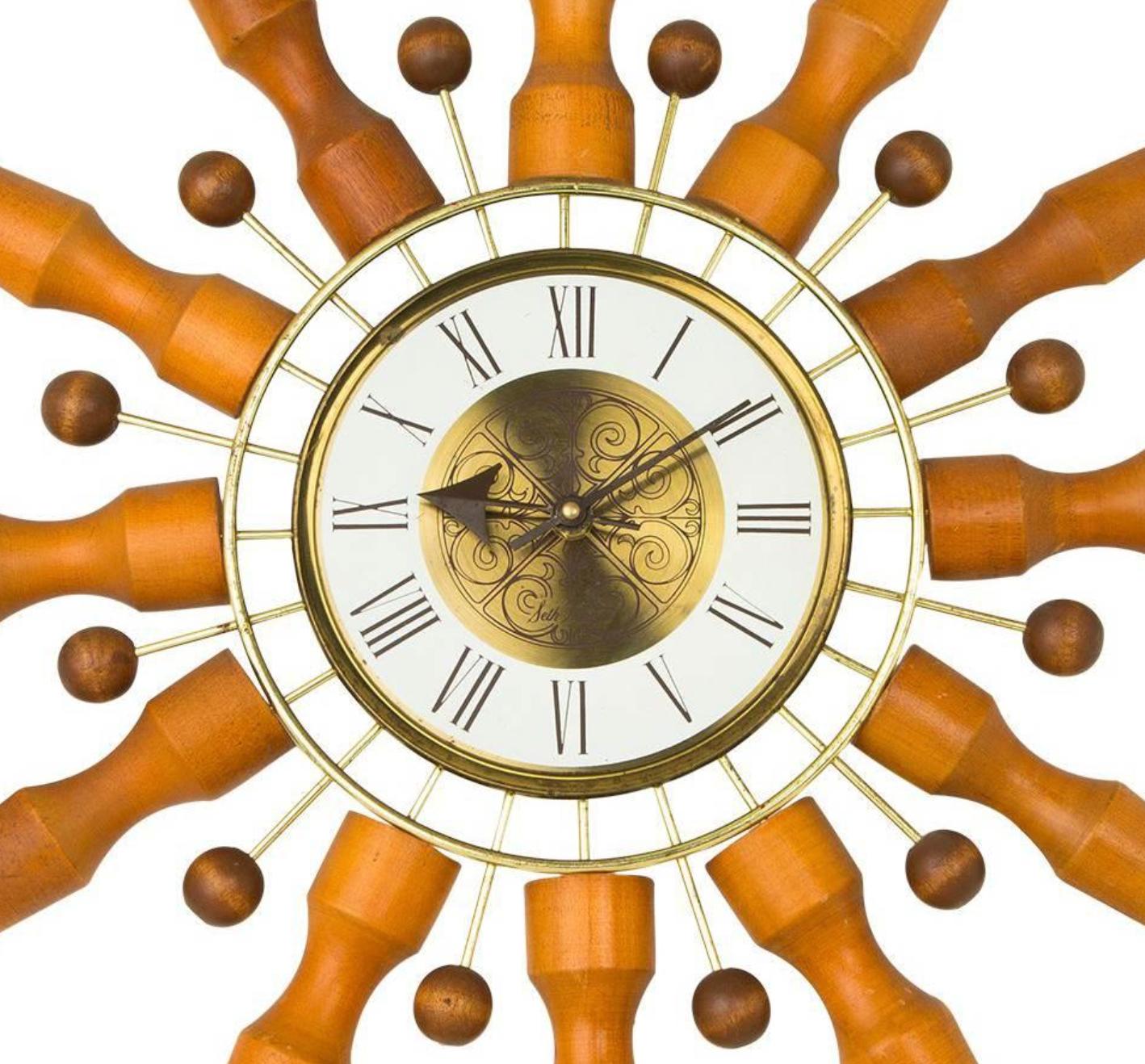 seth thomas sunburst wall clock