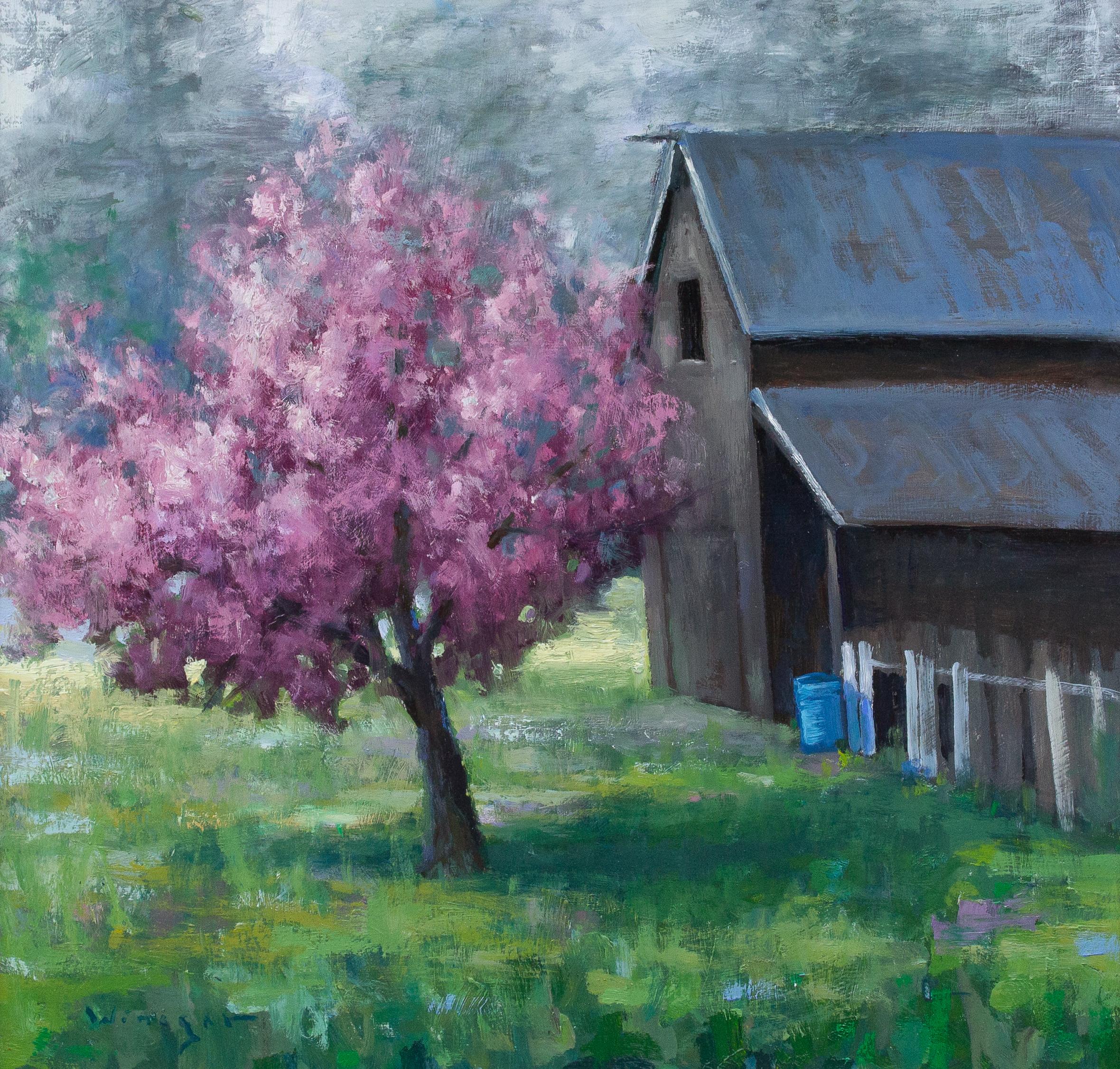 A Touch of Spring - Tonalist Painting by Seth Winegar