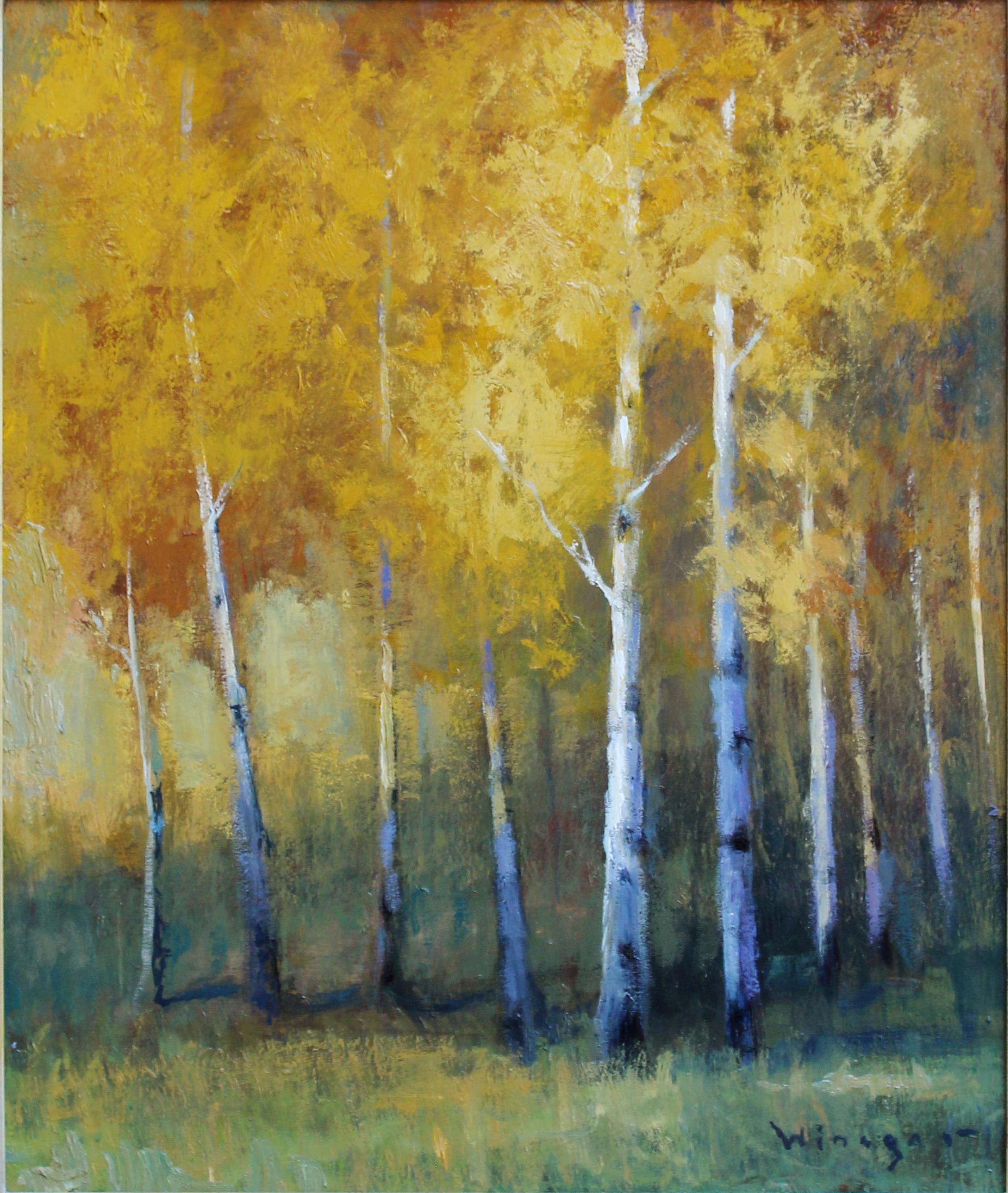 Aspen Grove (Tonalismus), Painting, von Seth Winegar
