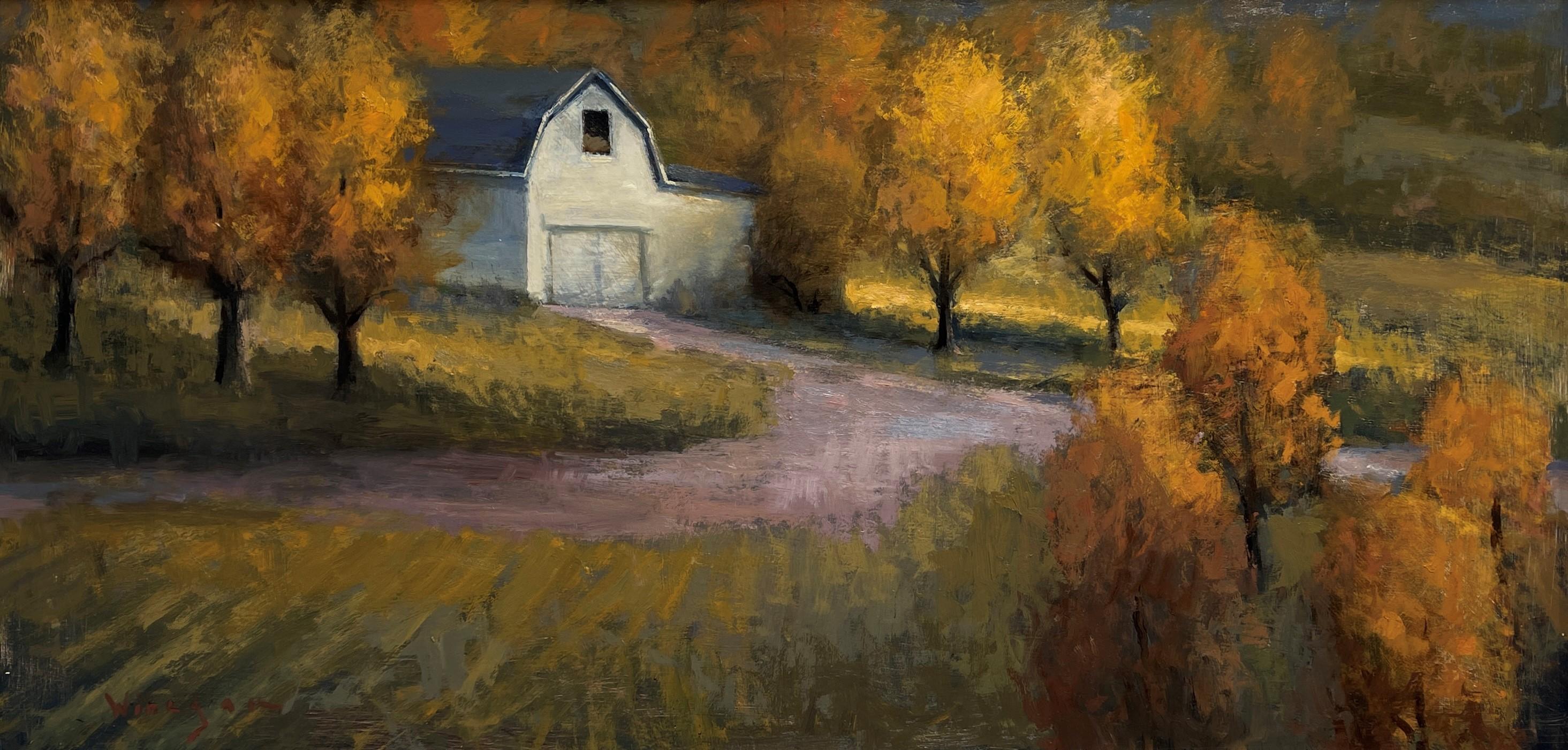 Seth Winegar Landscape Painting - "Autumn Morning" Oil painting