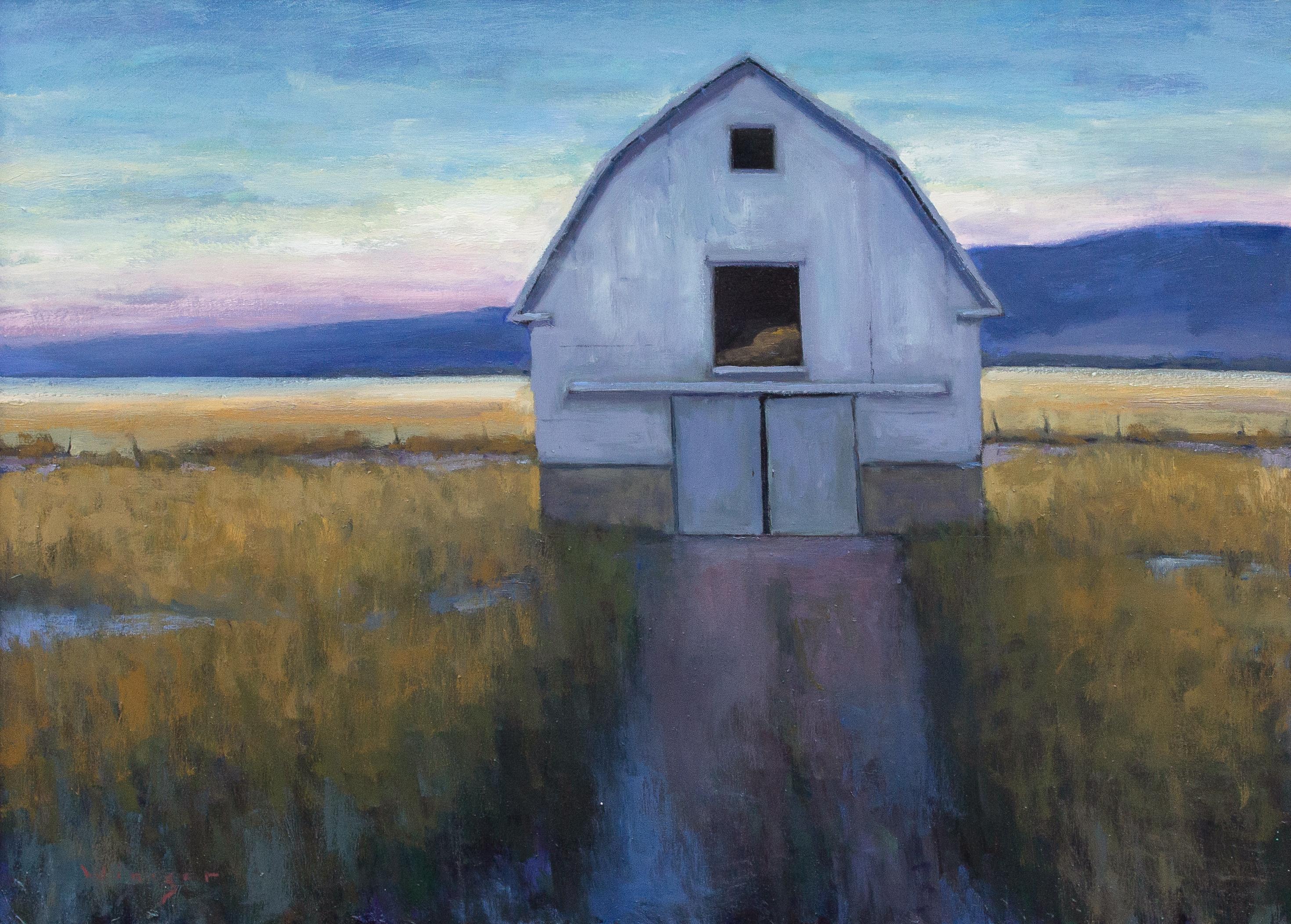 Country Sundown - Tonalist Painting by Seth Winegar