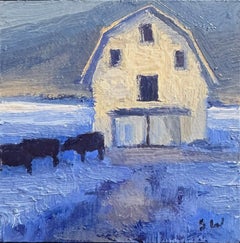 "Feeding Time" (2023) by Seth Winegar, Oil painting, White Barn