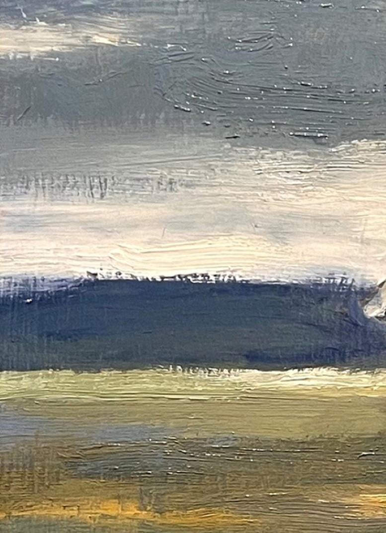 „Grey Sky Barn“ (2022) von Seth Winegar, Ölgemälde, Weißer Scheunen im Angebot 3