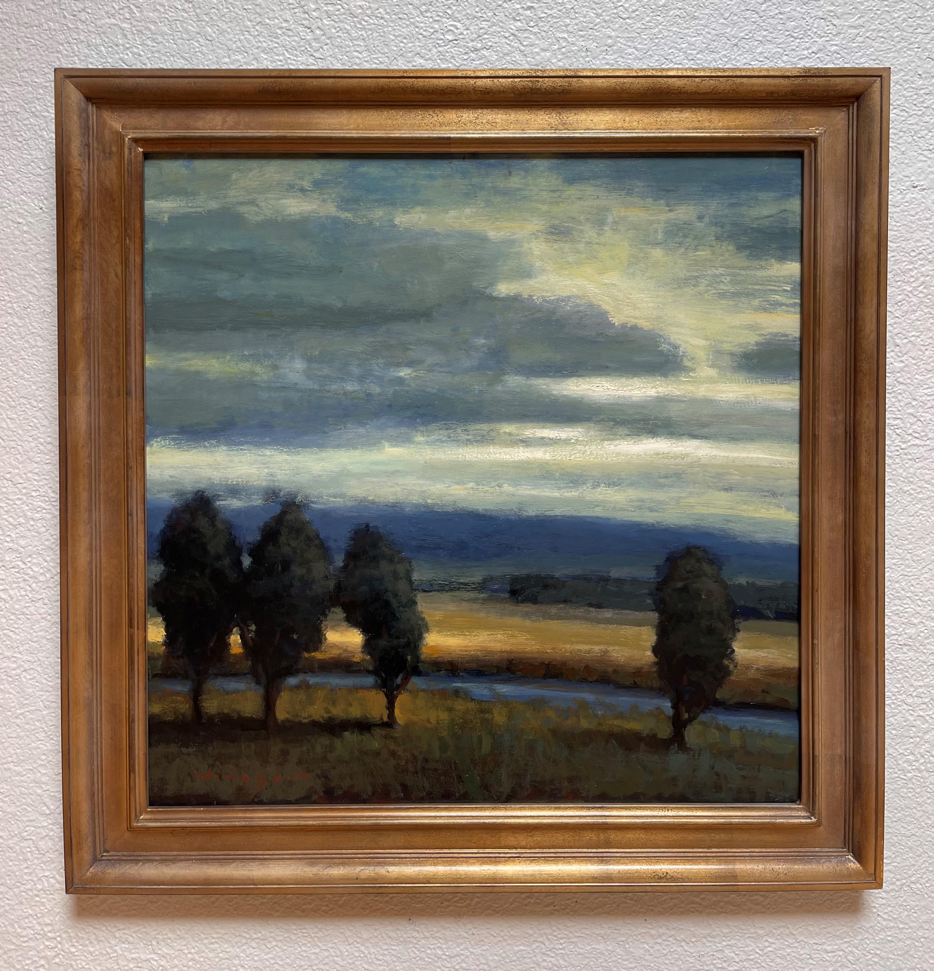 Ombre sul territorio, pittura a olio originale - Painting di Seth Winegar