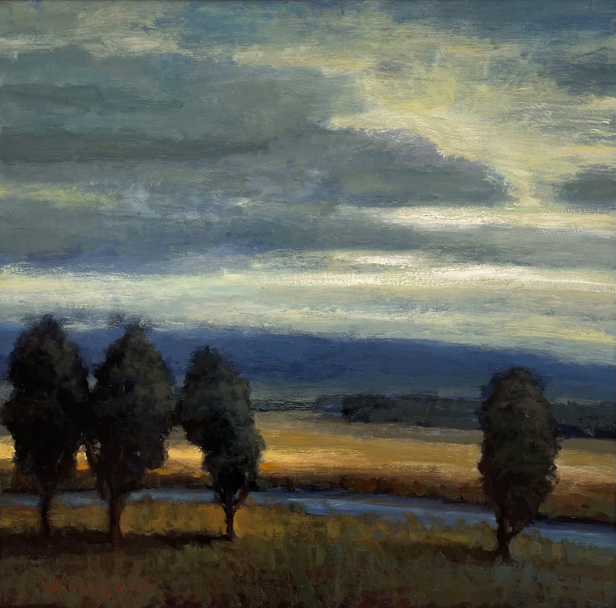 Landscape Painting di Seth Winegar - Ombre sul territorio, pittura a olio originale