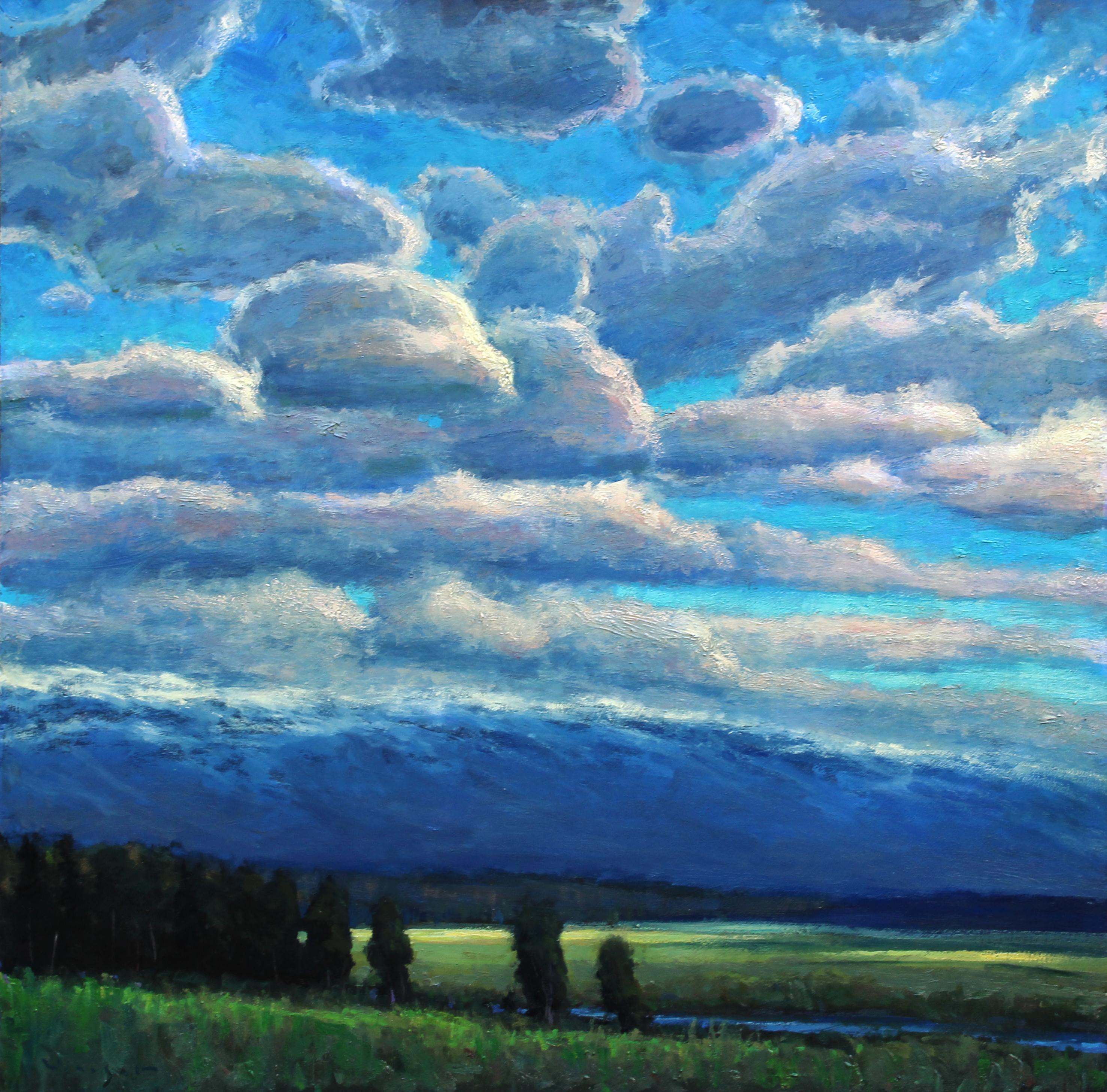 Viaggiatori del cielo - Painting Tonalismo di Seth Winegar