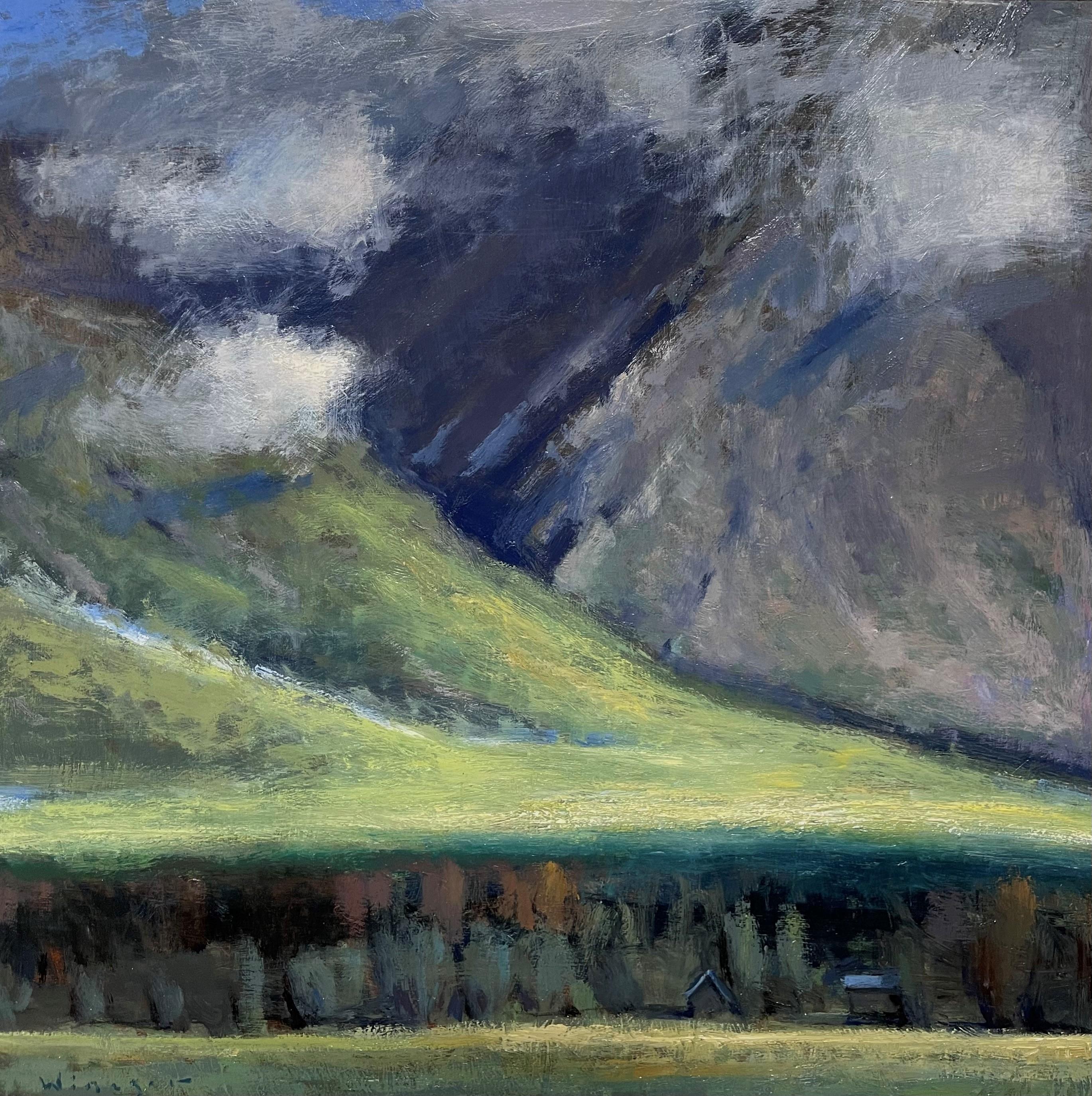 "Spring Mountainside" Oil Painting