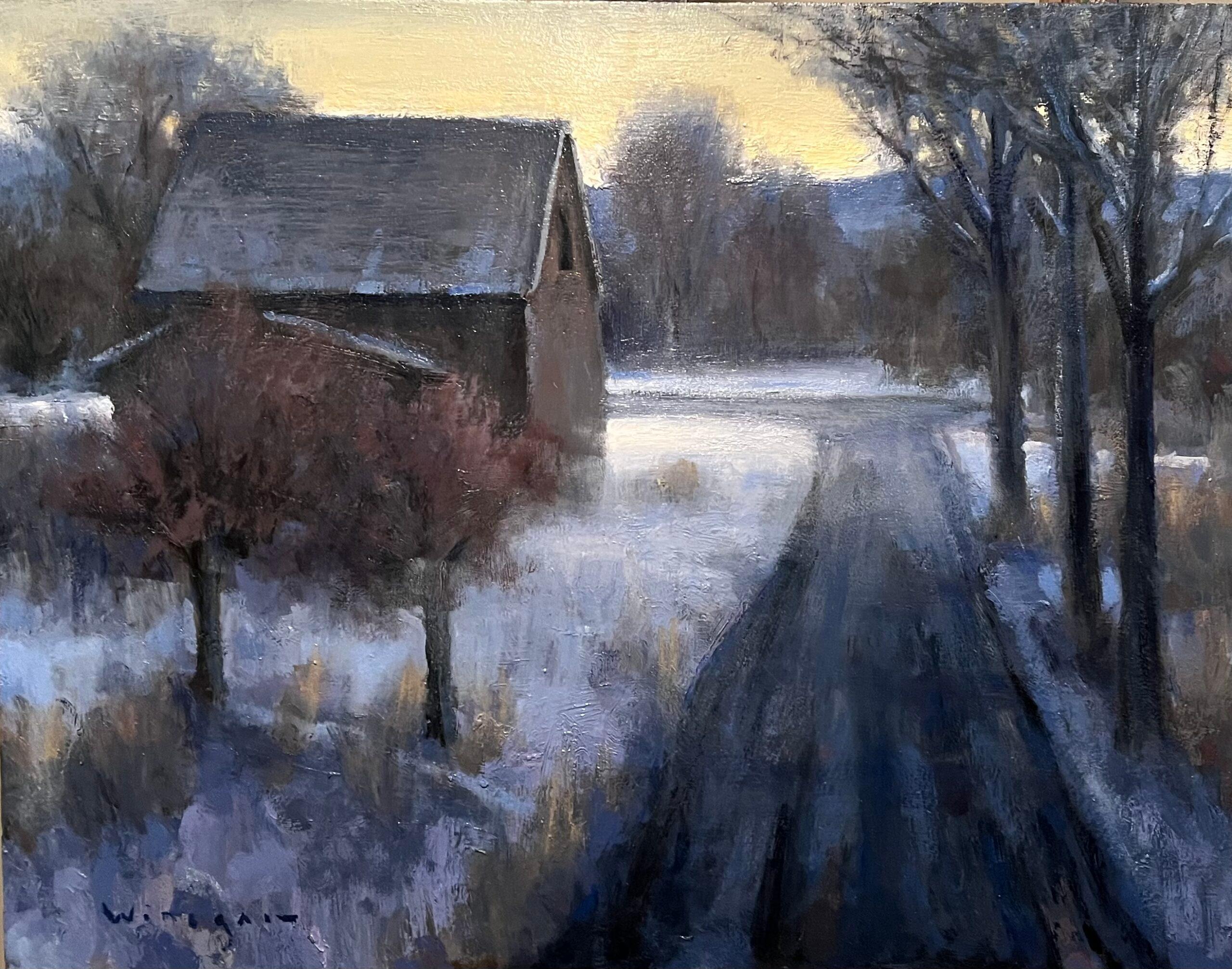 The Barn in Townes (Impressionismus), Painting, von Seth Winegar