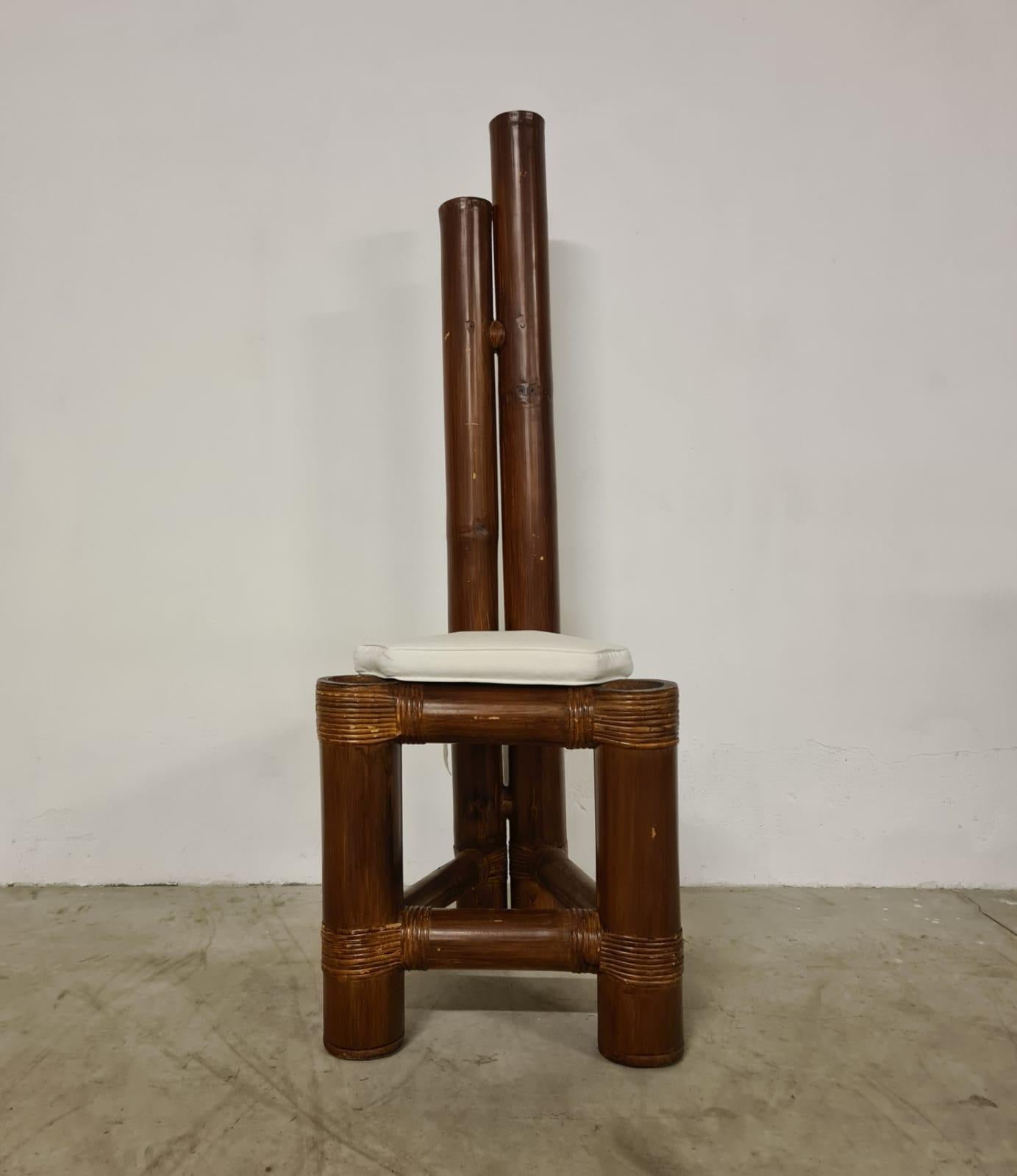 Seti of six bamboo chairs In Good Condition For Sale In Torino, IT