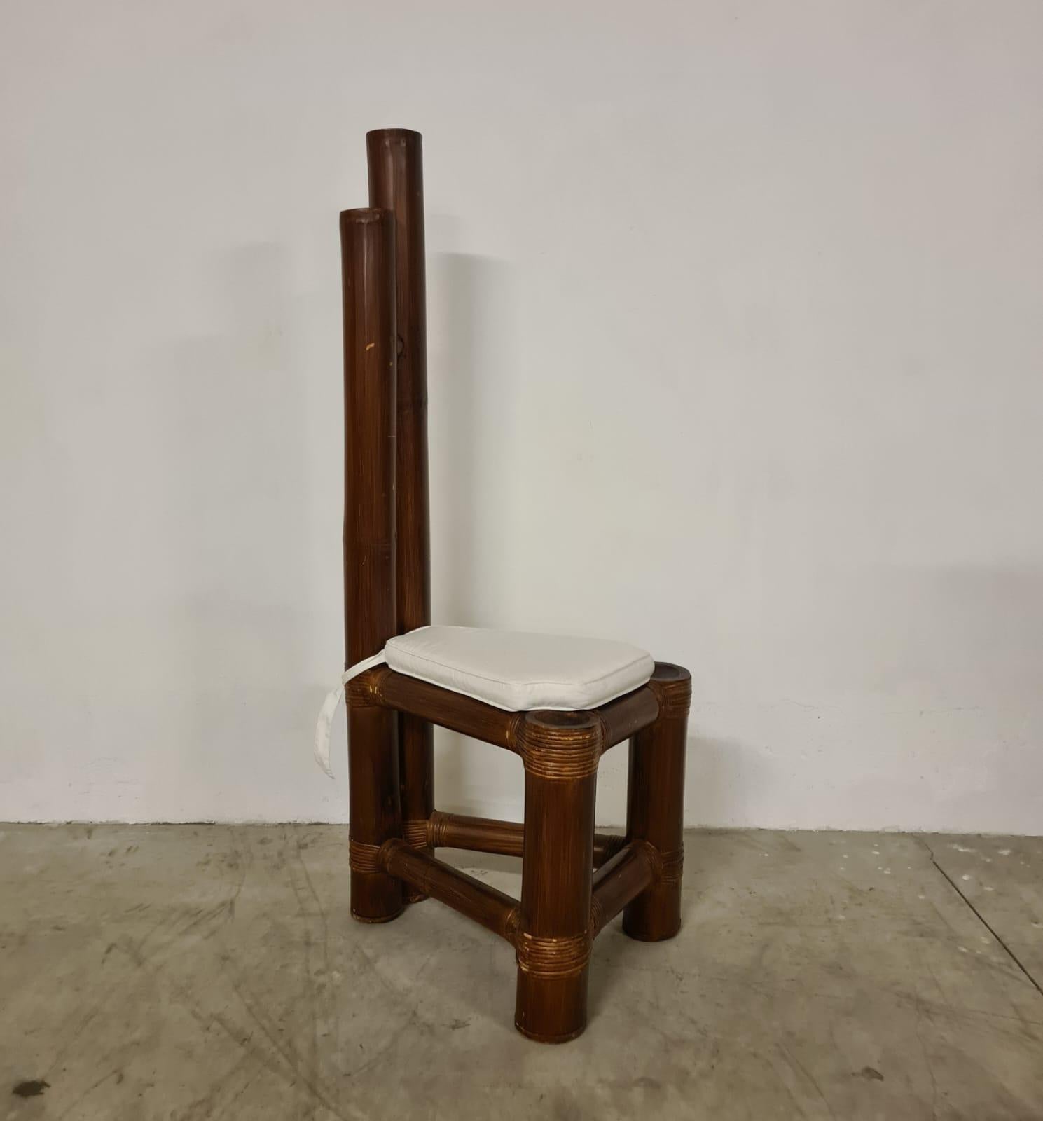 Seti of six bamboo chairs For Sale 2
