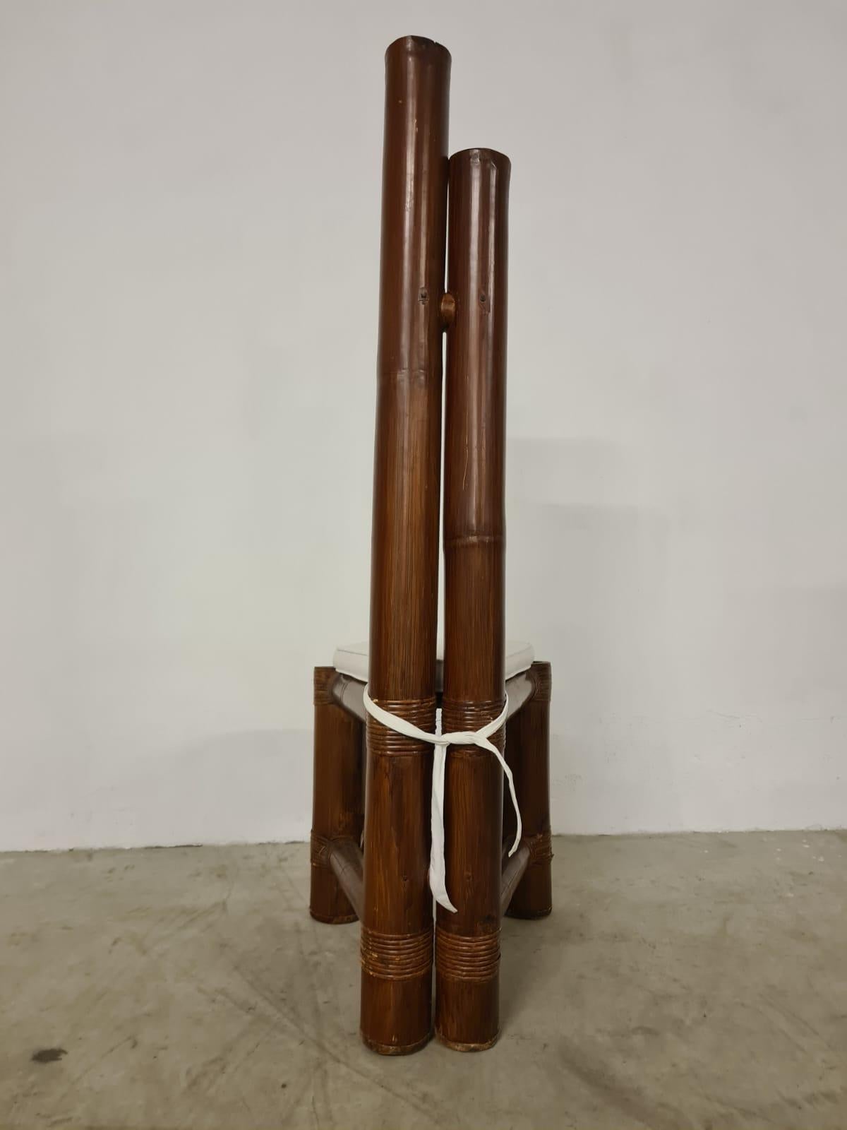 Seti of six bamboo chairs For Sale 3