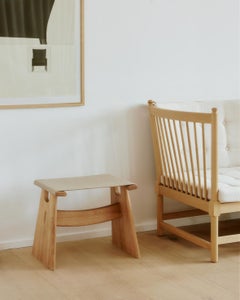 Seto Stool, Oak Light Oil/Natural Canvas by Keiji Takeuchi for Fredericia