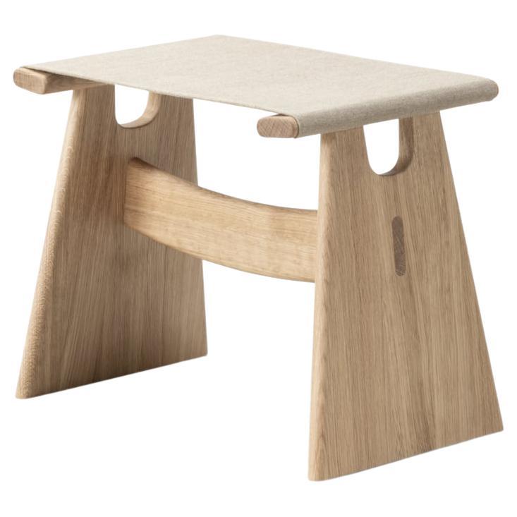 Seto Stool, Oak Light Oil/Natural Canvas by Keiji Takeuchi for Fredericia For Sale