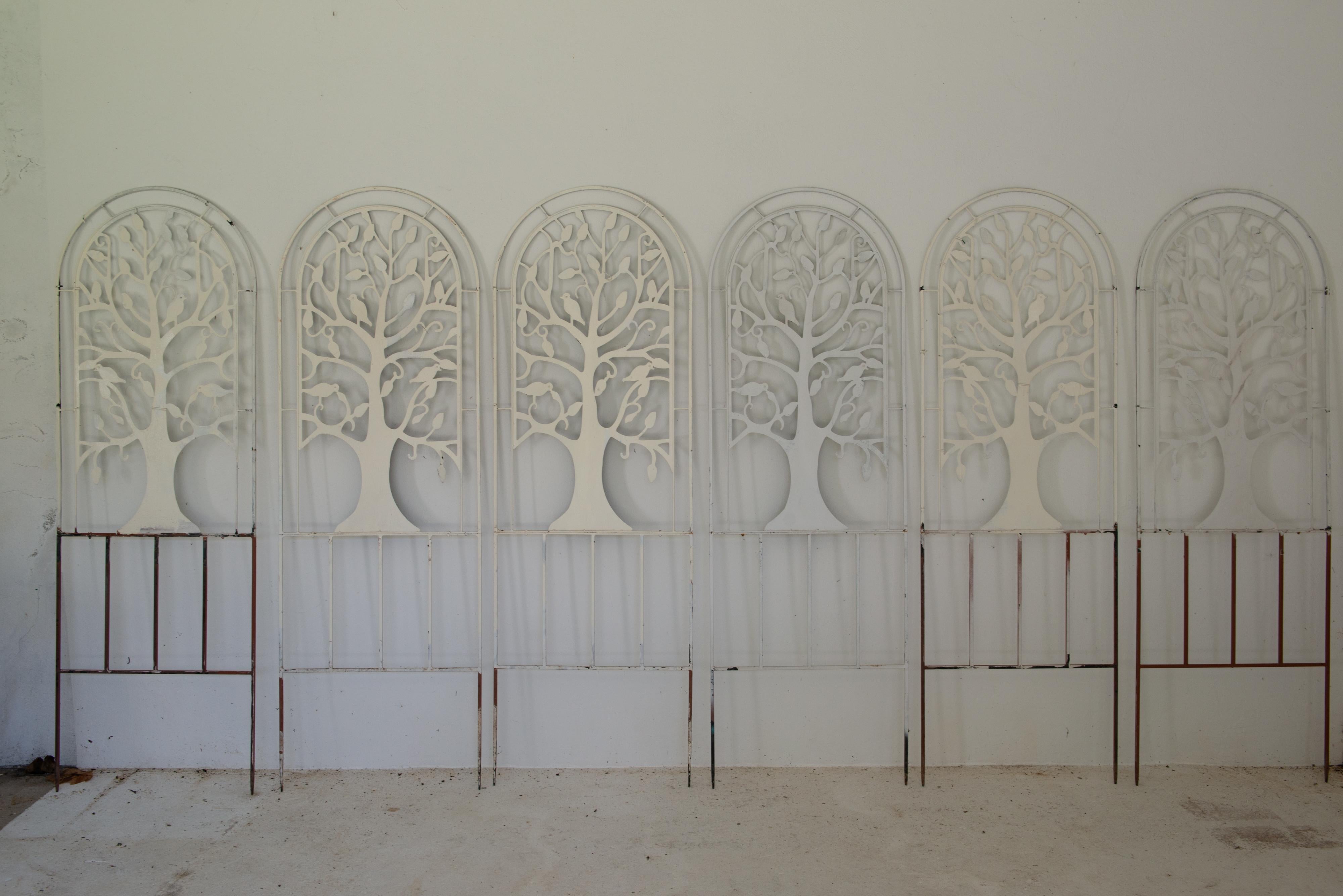 Sets of Metal Garden Tree and Bird Trellises For Sale 6