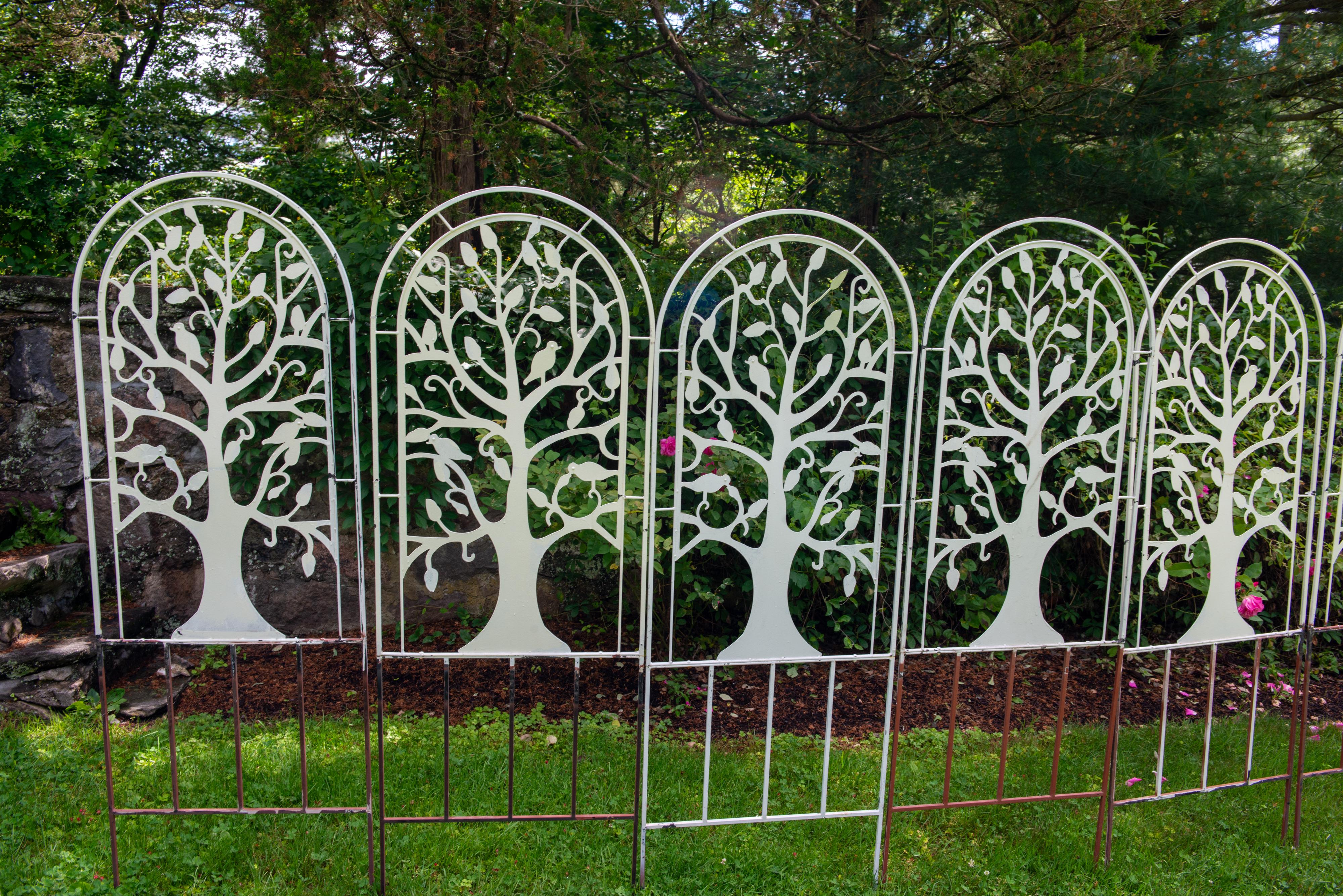 Sets of Metal Garden Tree and Bird Trellises For Sale 1