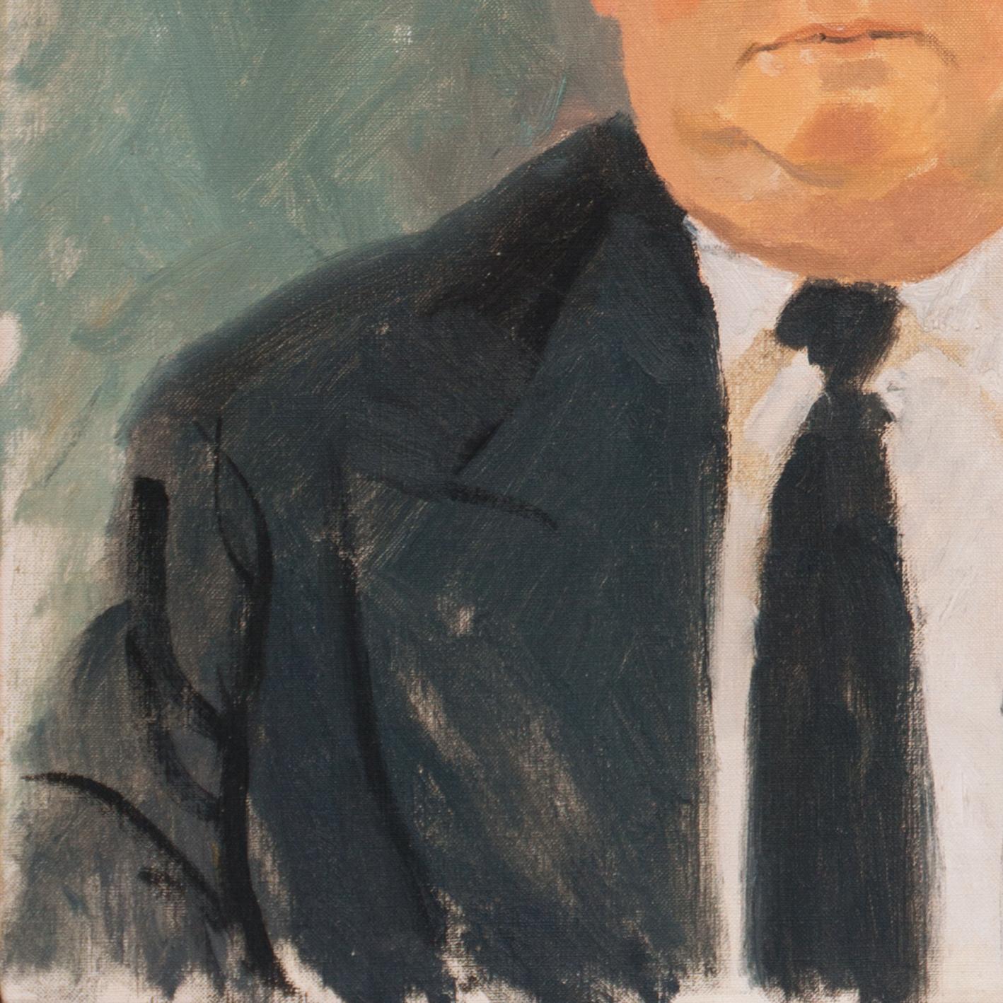 Ispettore doganale degli Stati Uniti, San Francisco, Los Angeles, Legion d'Onore, Giapponese - Portrait Painting Grigio di Setsuo Kirinoe