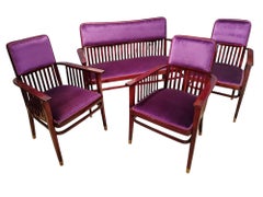 Divano e tre sedie con braccioli di Marcel Kammerer