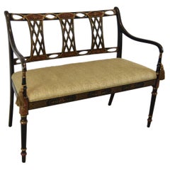 Vintage Settee Beaufort Regency Traditional Southwood Furniture Co. Hand Painted Designs