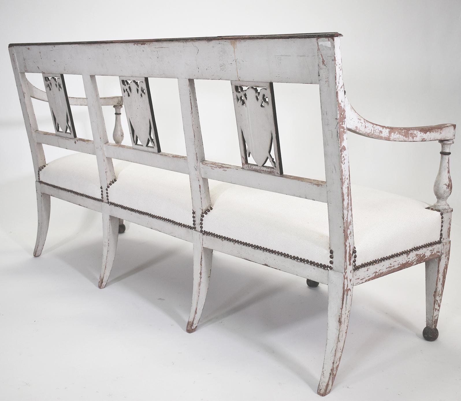 Settee, French Directoire, 19th Century In Fair Condition In New Orleans, LA