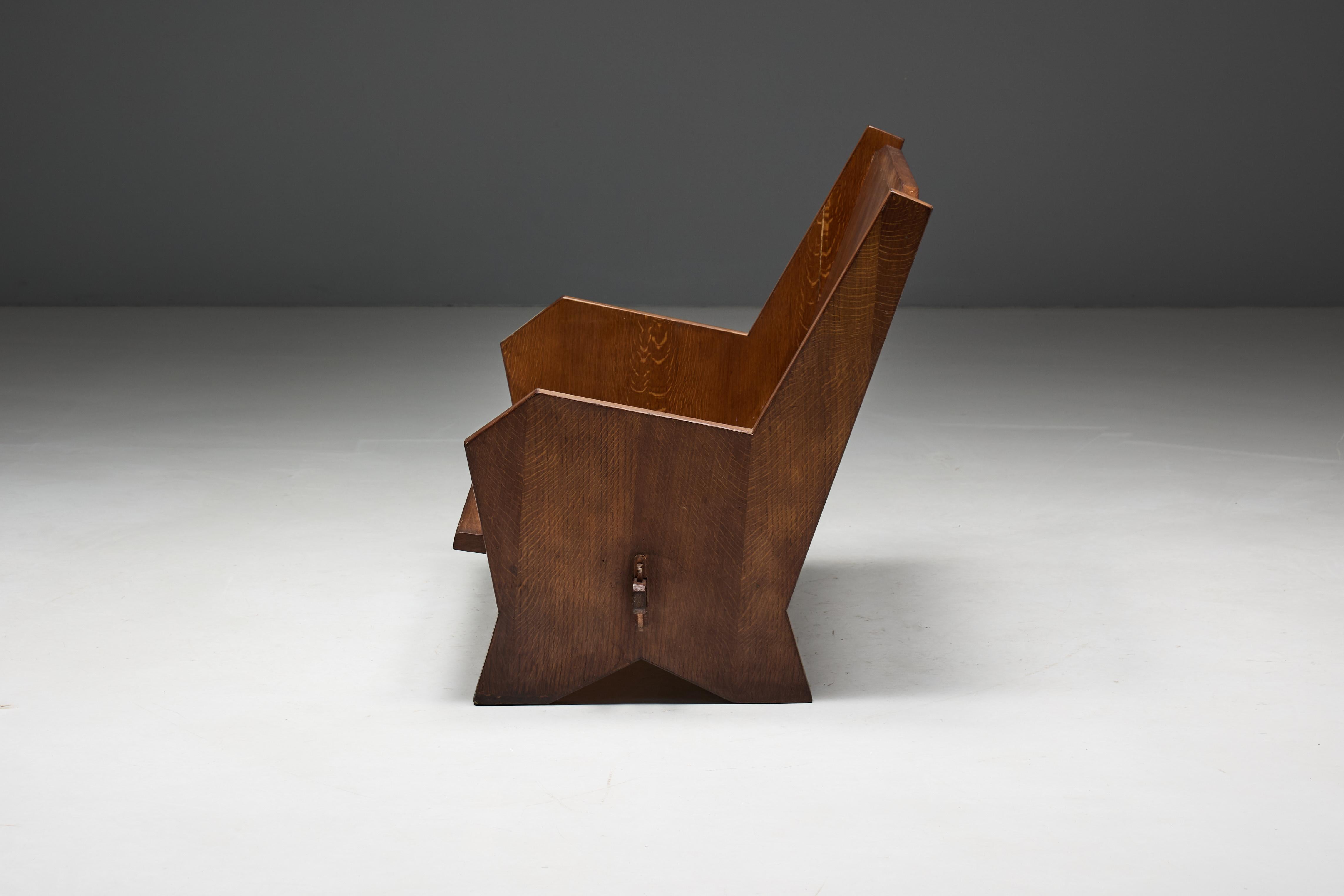 Settee en hêtre teinté, Italie, années 1940 en vente 3