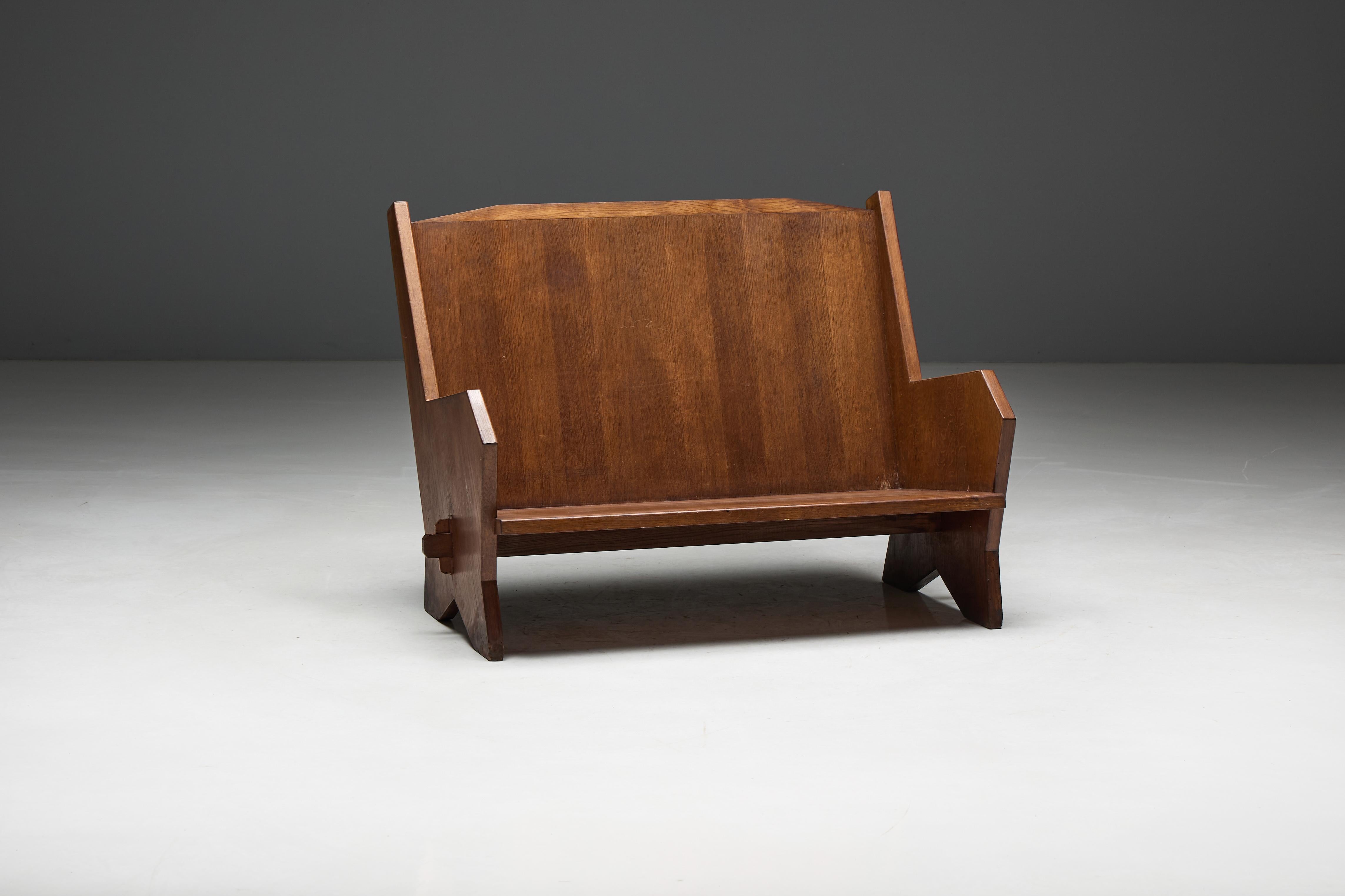 italien Settee en hêtre teinté, Italie, années 1940 en vente