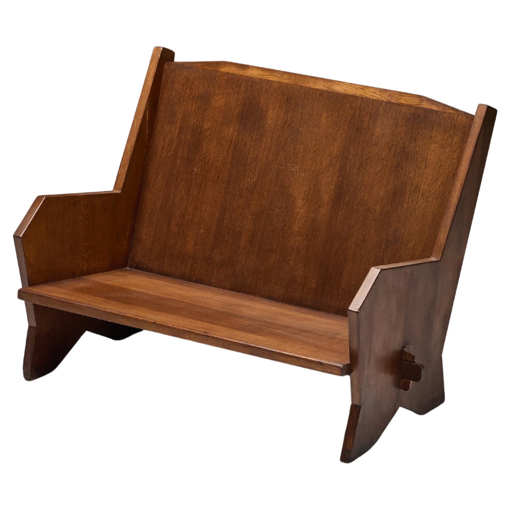 Settee in Stained Beech, Italy, 1940s