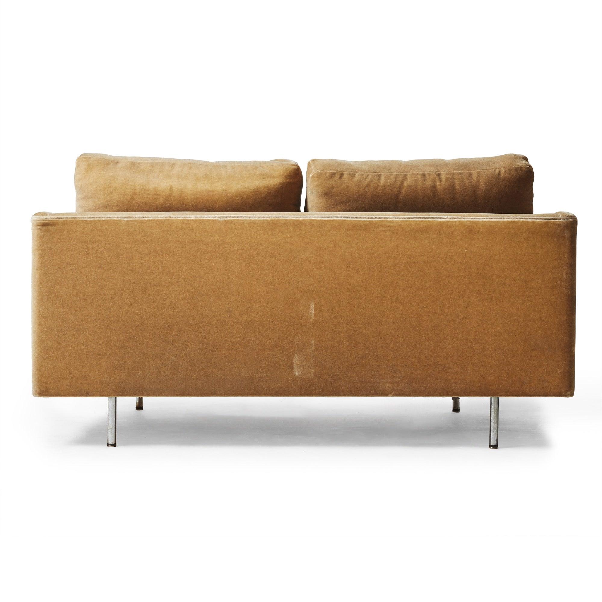 Settee sur pieds en acier tubulaire de Benjamin Thompson pour Design Research Inc Excellent état - En vente à Sagaponack, NY