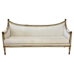 Settee or Sofa - 19th Century Italian Neoclassical Original Paint & Gilt Detail