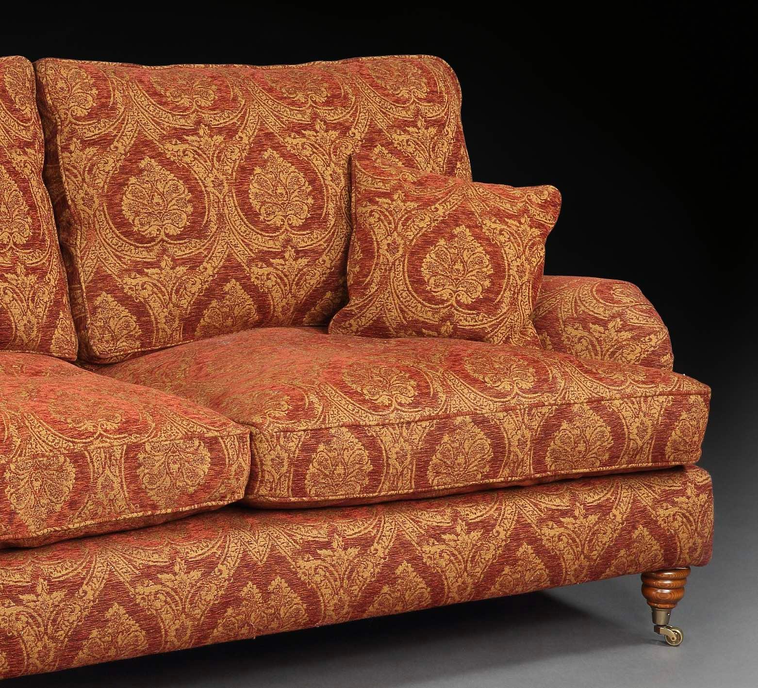 red and gold sofas