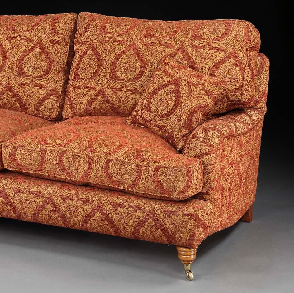red paisley couch
