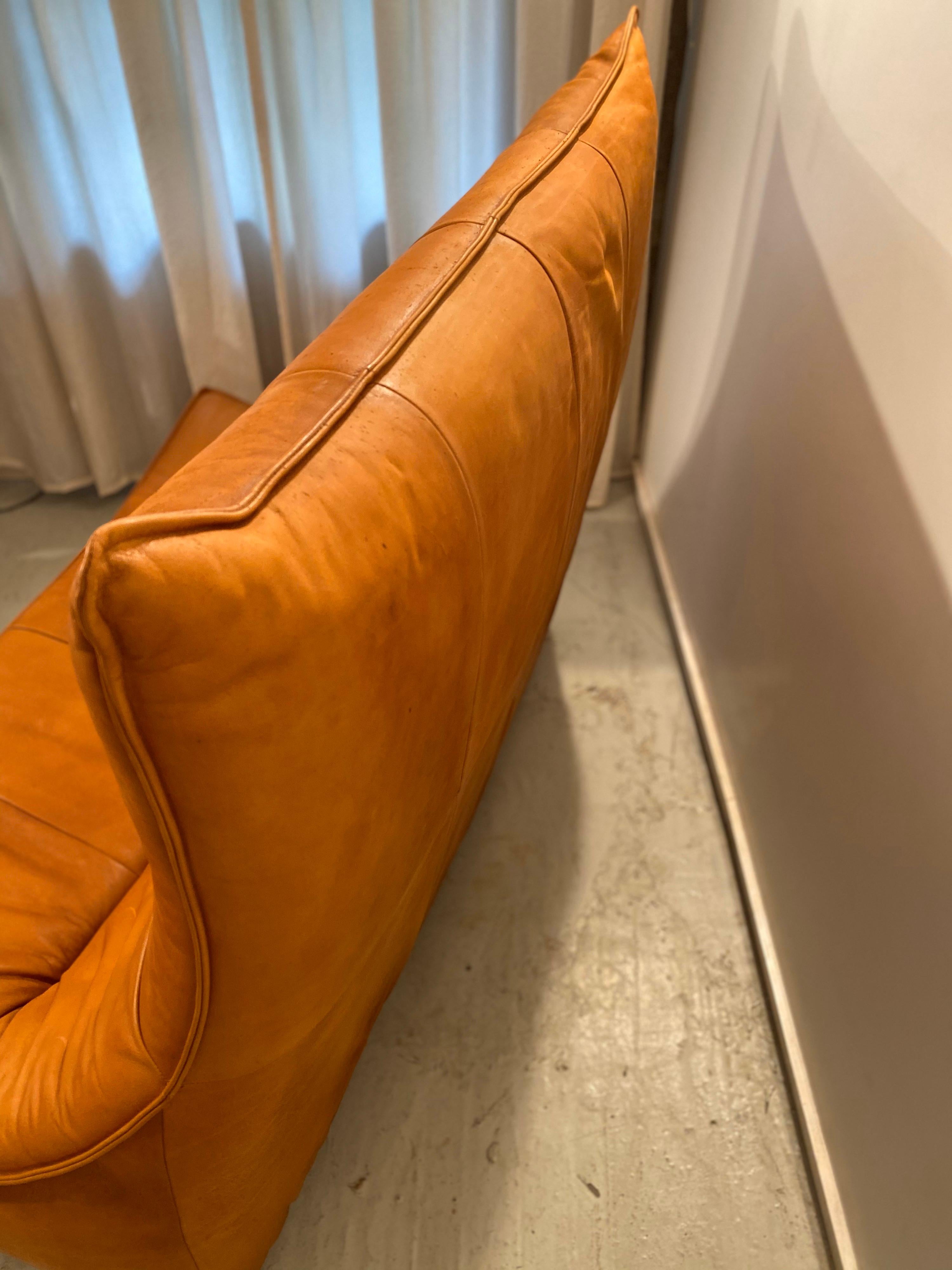 Leather Settee Sofa “the Rock” by Gerard van den Berg for Montis
